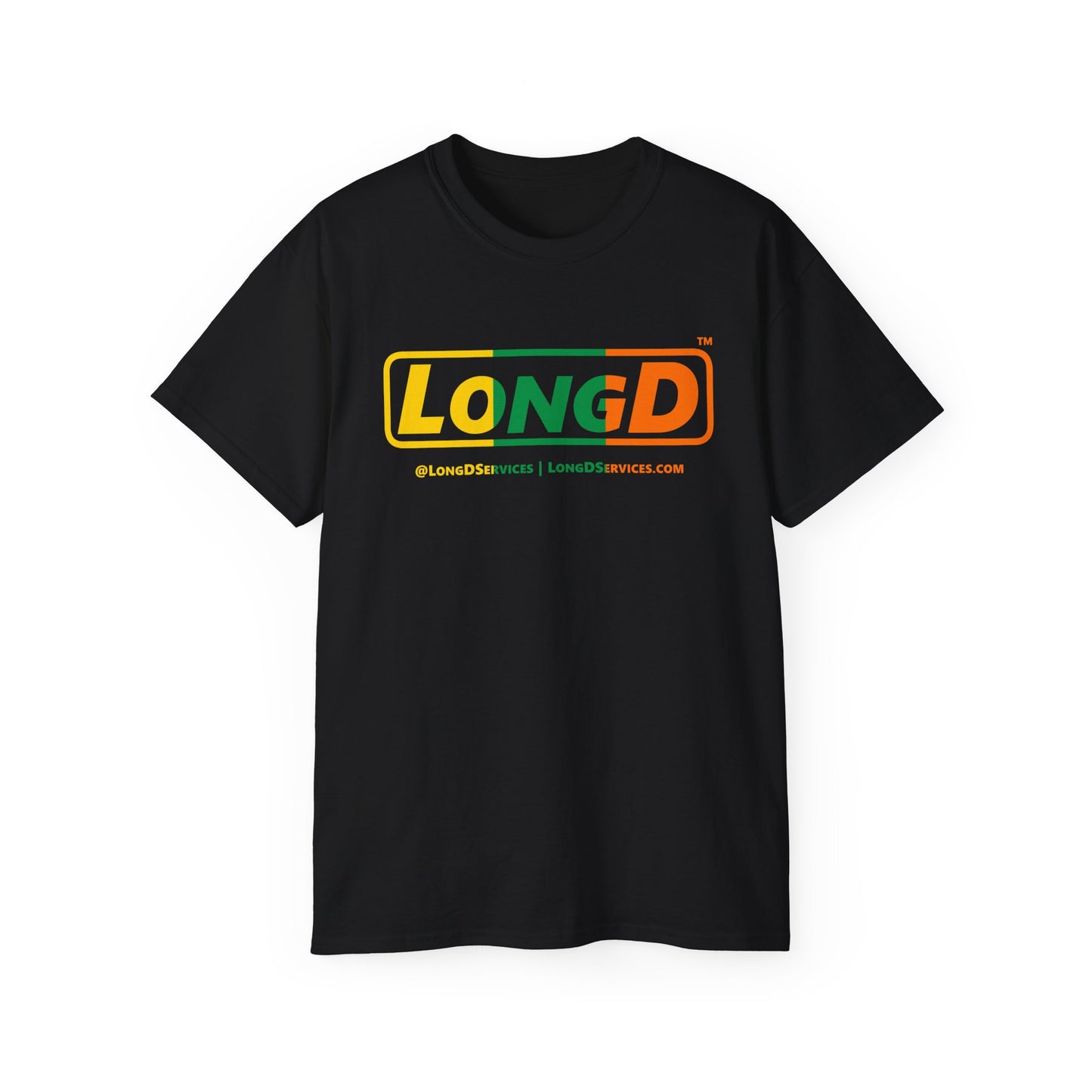 LongD® Logo Cotton Tee (St. Patrick's Day -Irish Green, Golden Yellow and Irish Orange thirds)