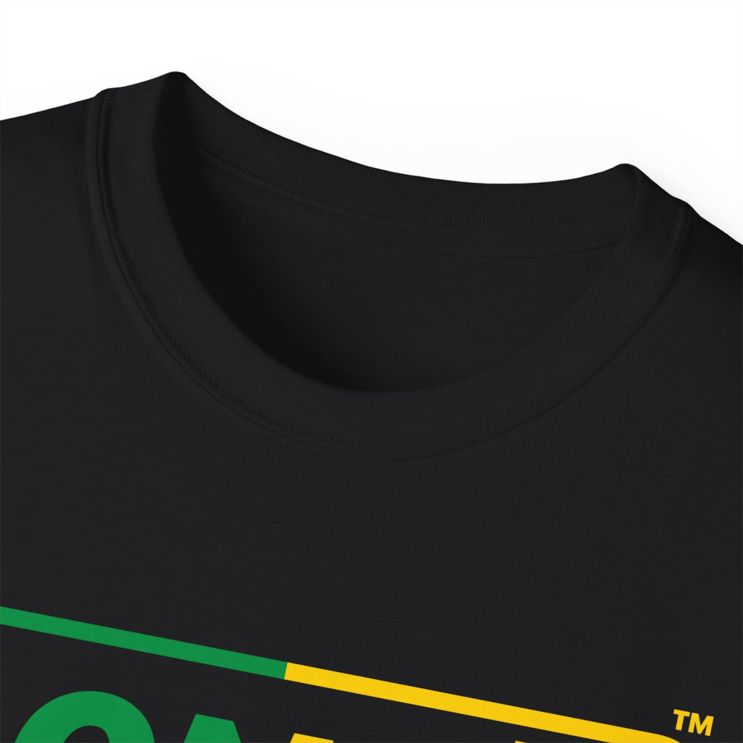 LongD® Logo Cotton Tee (St. Patrick's Day -Irish Green and Golden Yellow right-left split)