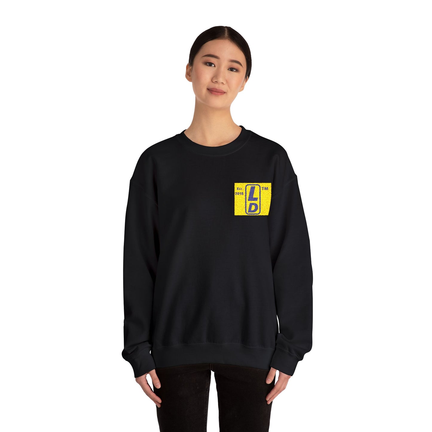 Embroidered Unisex Heavy Blend™ Crewneck Sweatshirt official logo upright initials