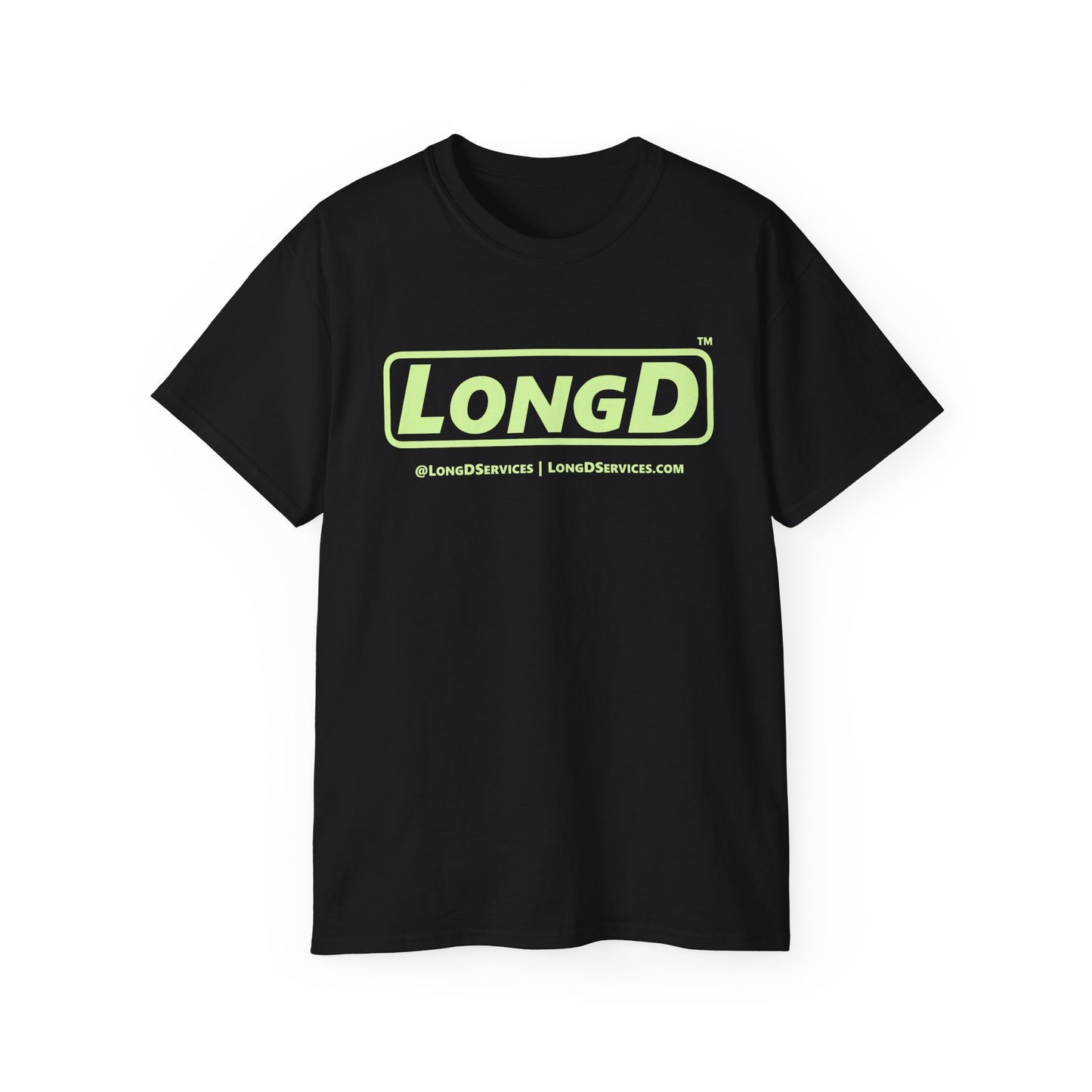 LongD® Logo Cotton Tee (Easter pastel green in positive text)