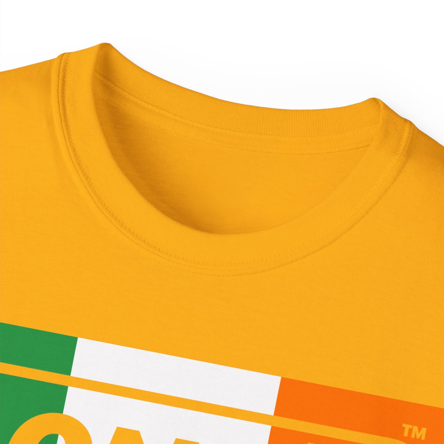 LongD® Logo Cotton Tee (St. Patrick's Day -Irish Green, White and Irish Orange negative thirds)