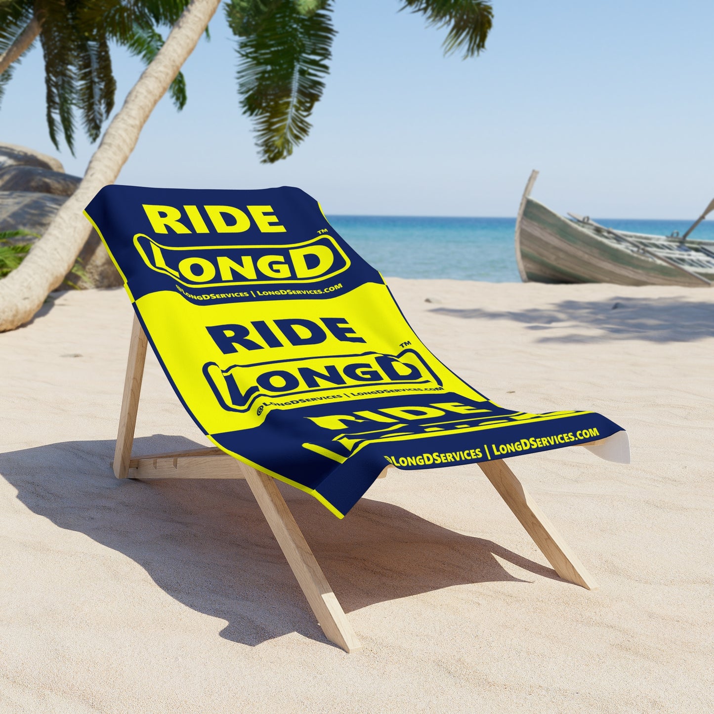 Ride LongD Mixed Parallel Logo Beach Towel