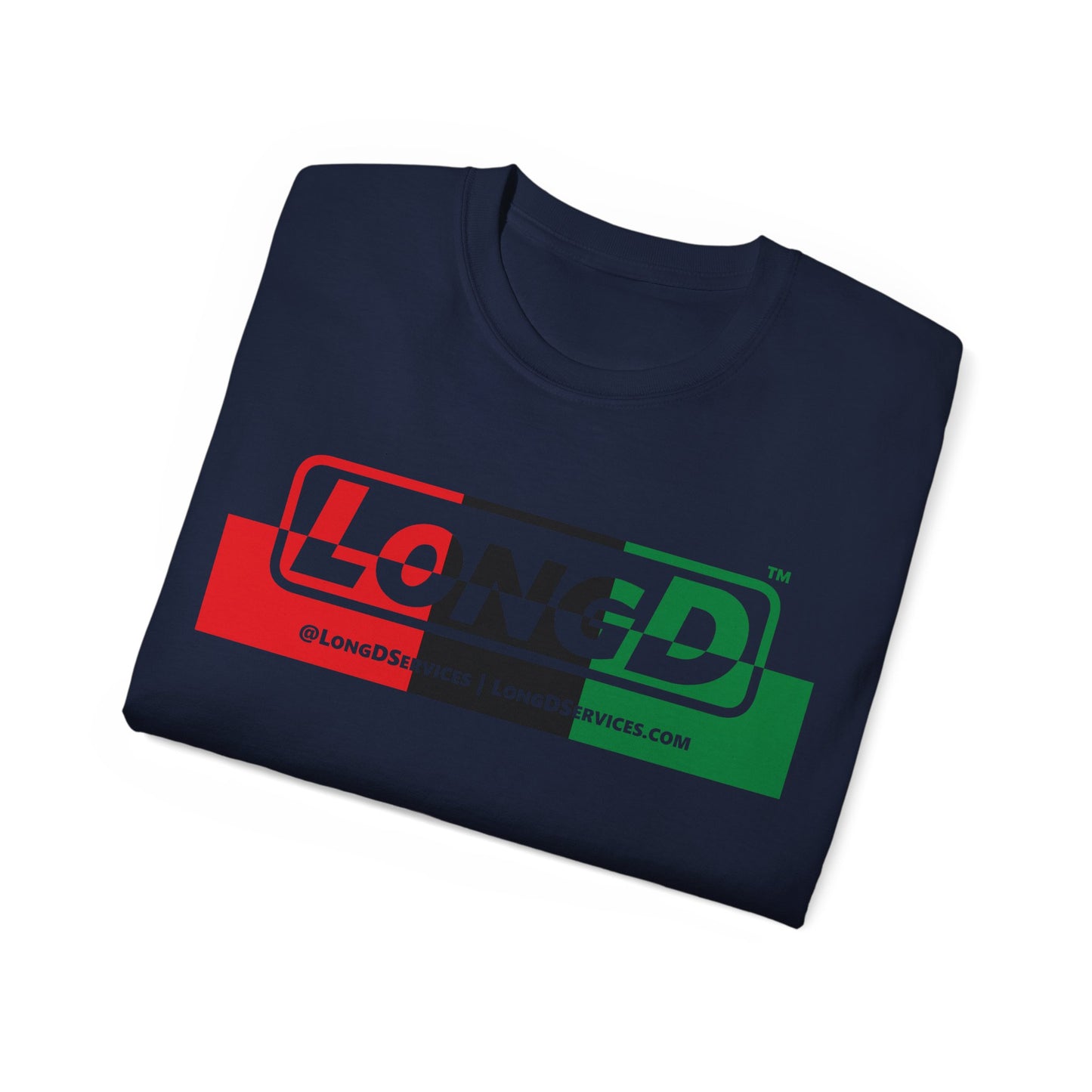 LongD® Logo Cotton Tee Juneteenth positive top negative bottom text