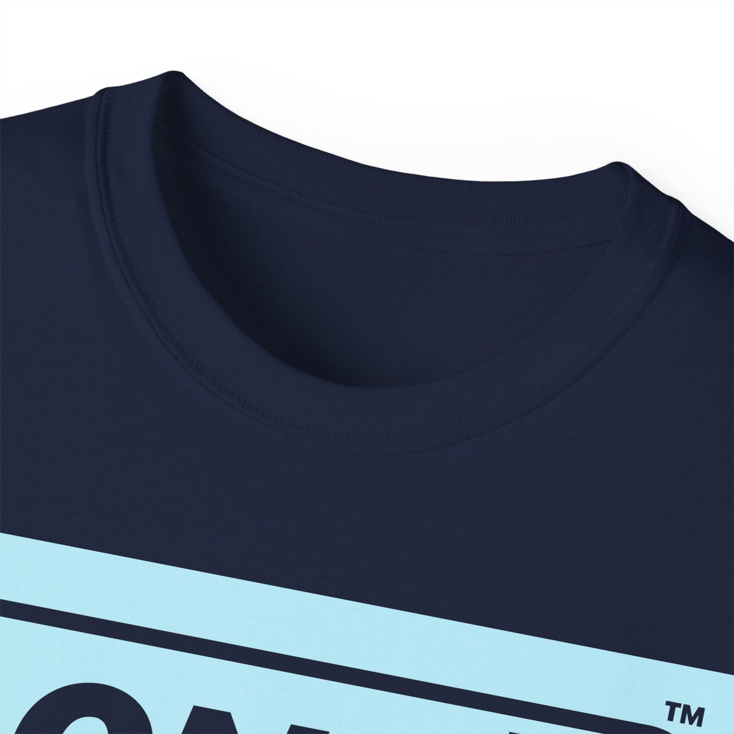 LongD® Logo Cotton Tee (Easter pastel blue in negative text)