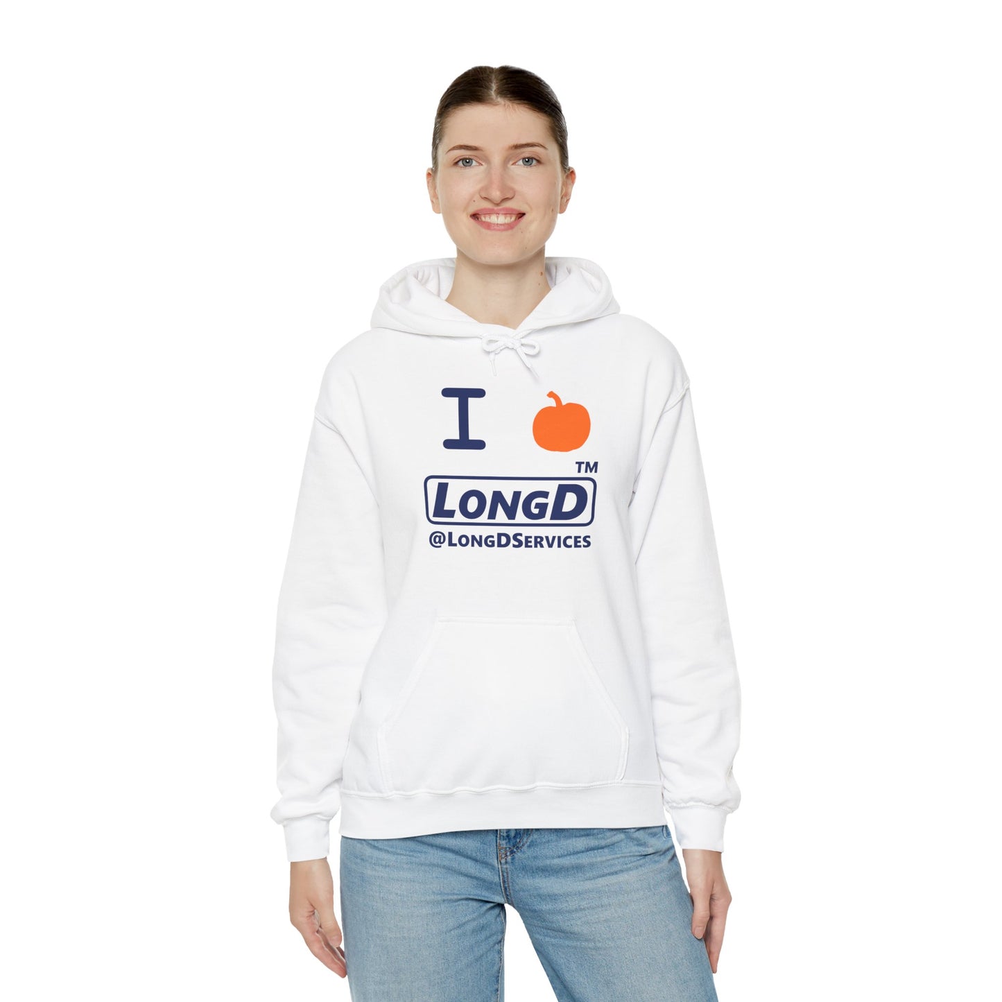 I Pumpkin LongD® Logo Hoodie blue basic tag logo