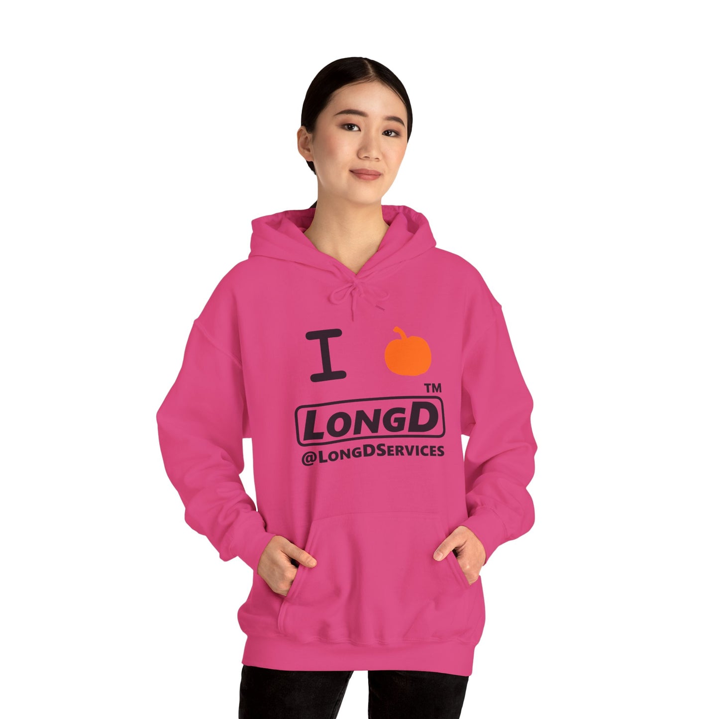 I Pumpkin LongD® Logo Hoodie black basic tag logo