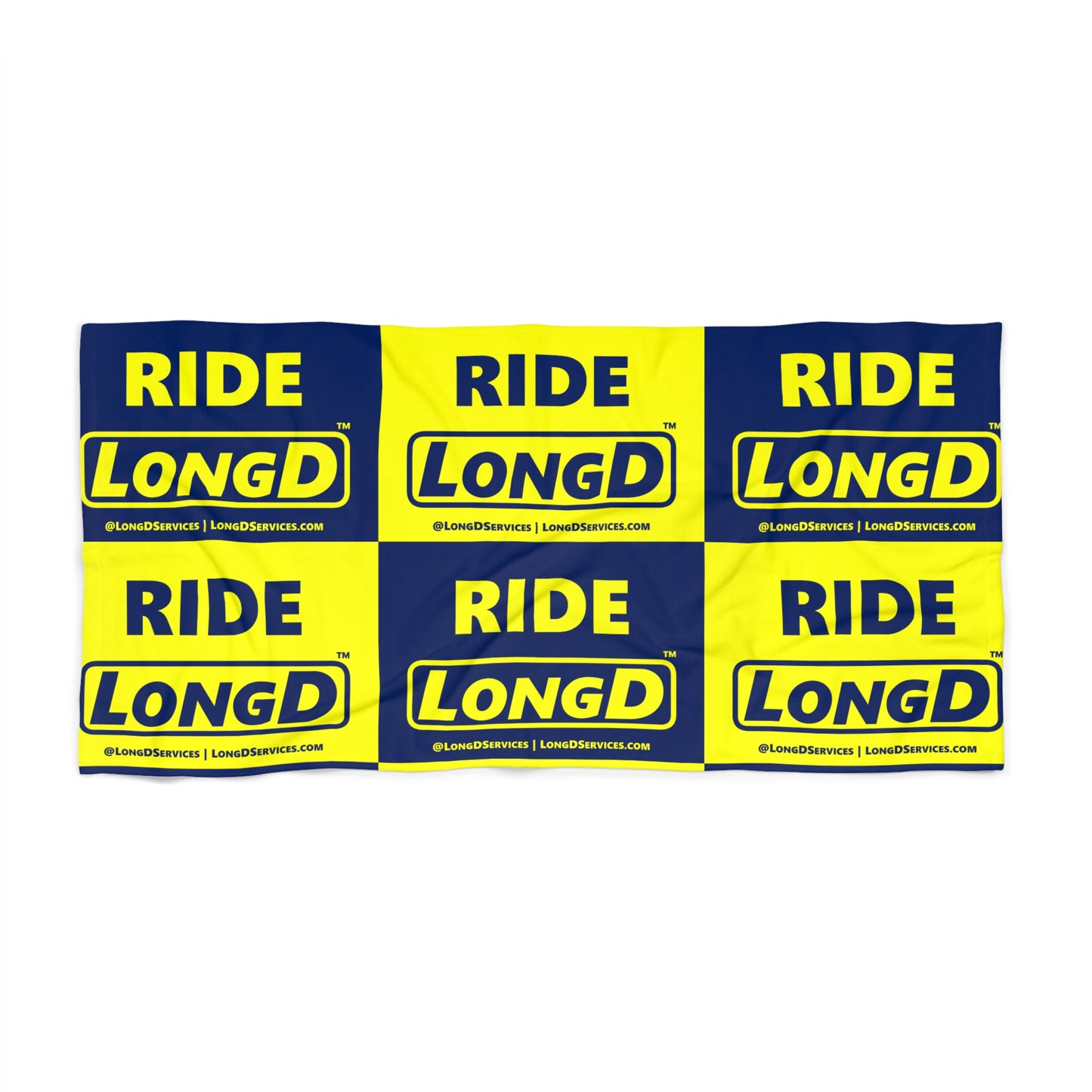 Ride LongD Mixed Inline Logo Beach Towel (less text padding)