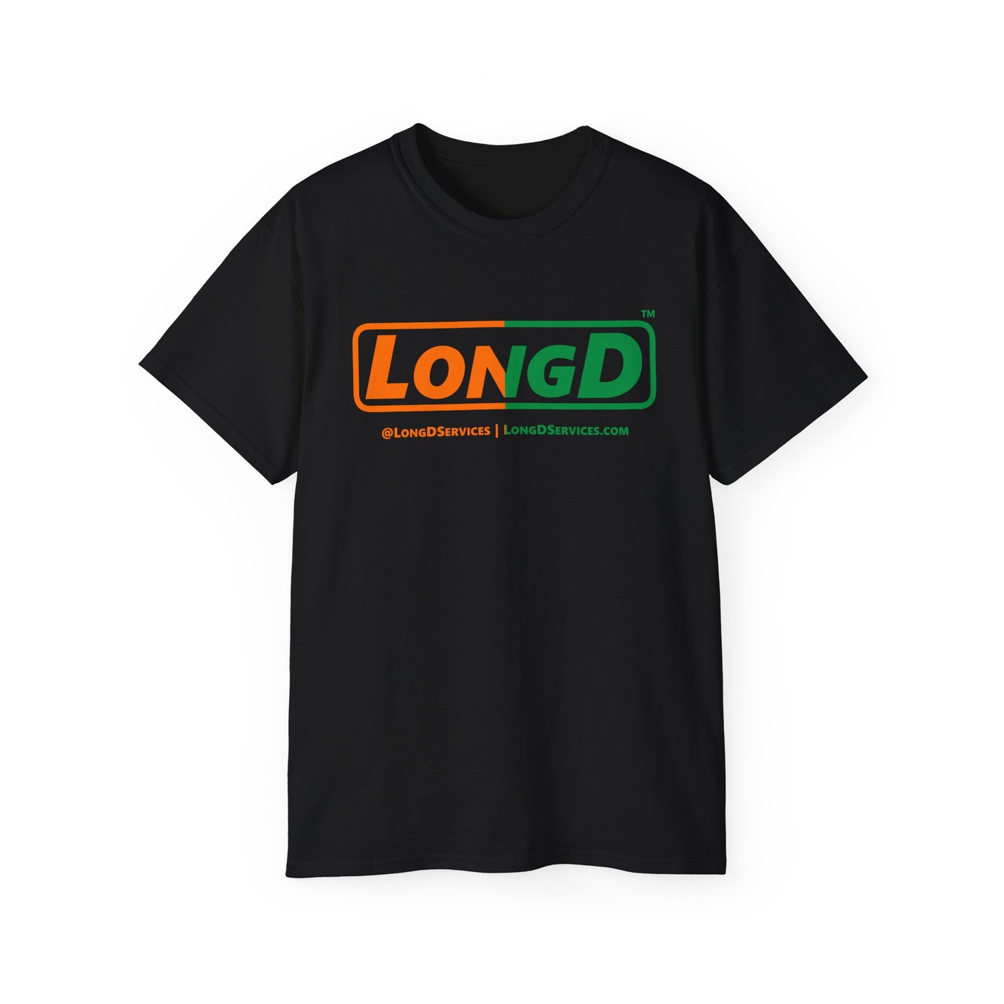 LongD® Logo Cotton Tee (St. Patrick's Day -Irish Green and Irish Orange right-left split0