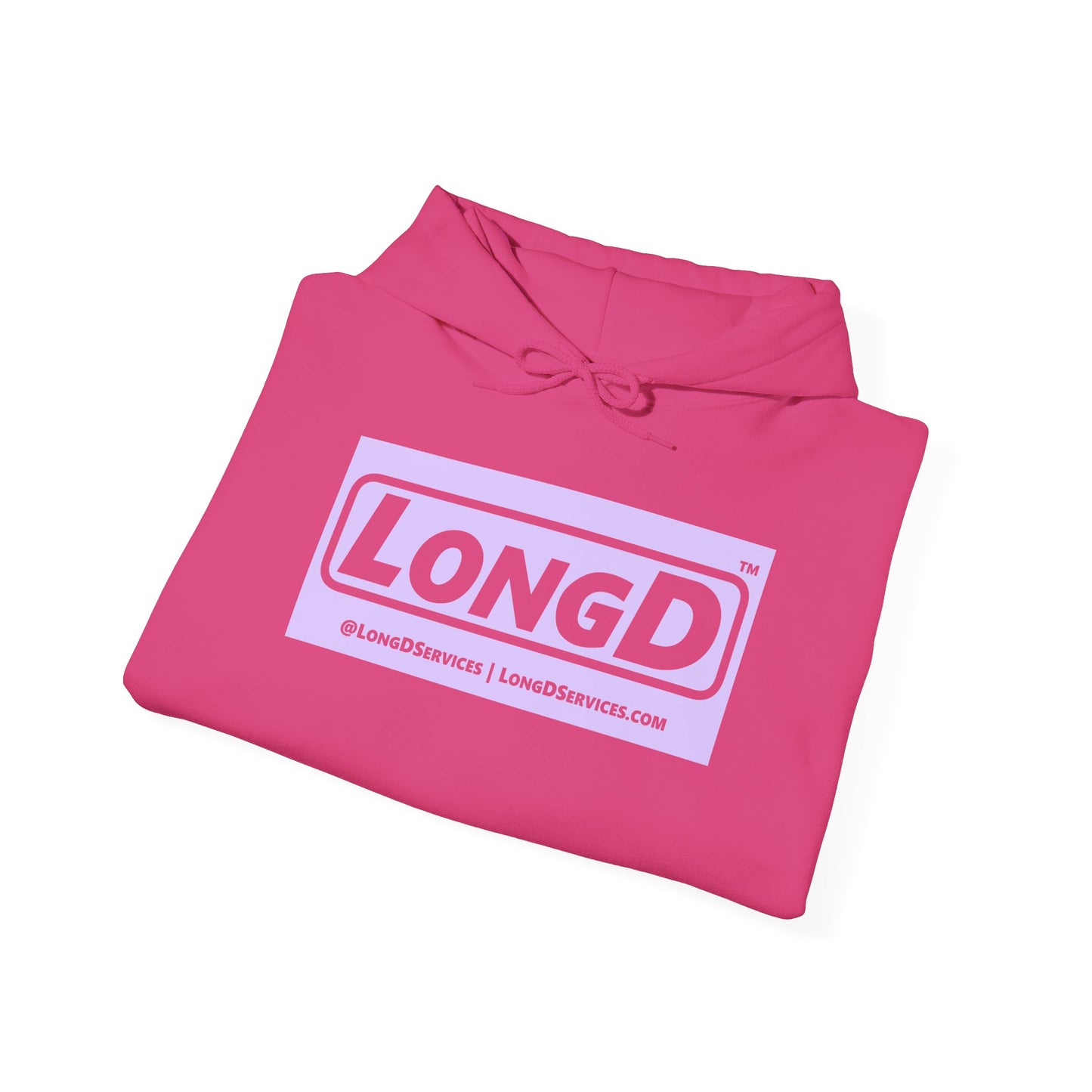 LongD® Logo Hoodie pastel negative purple text