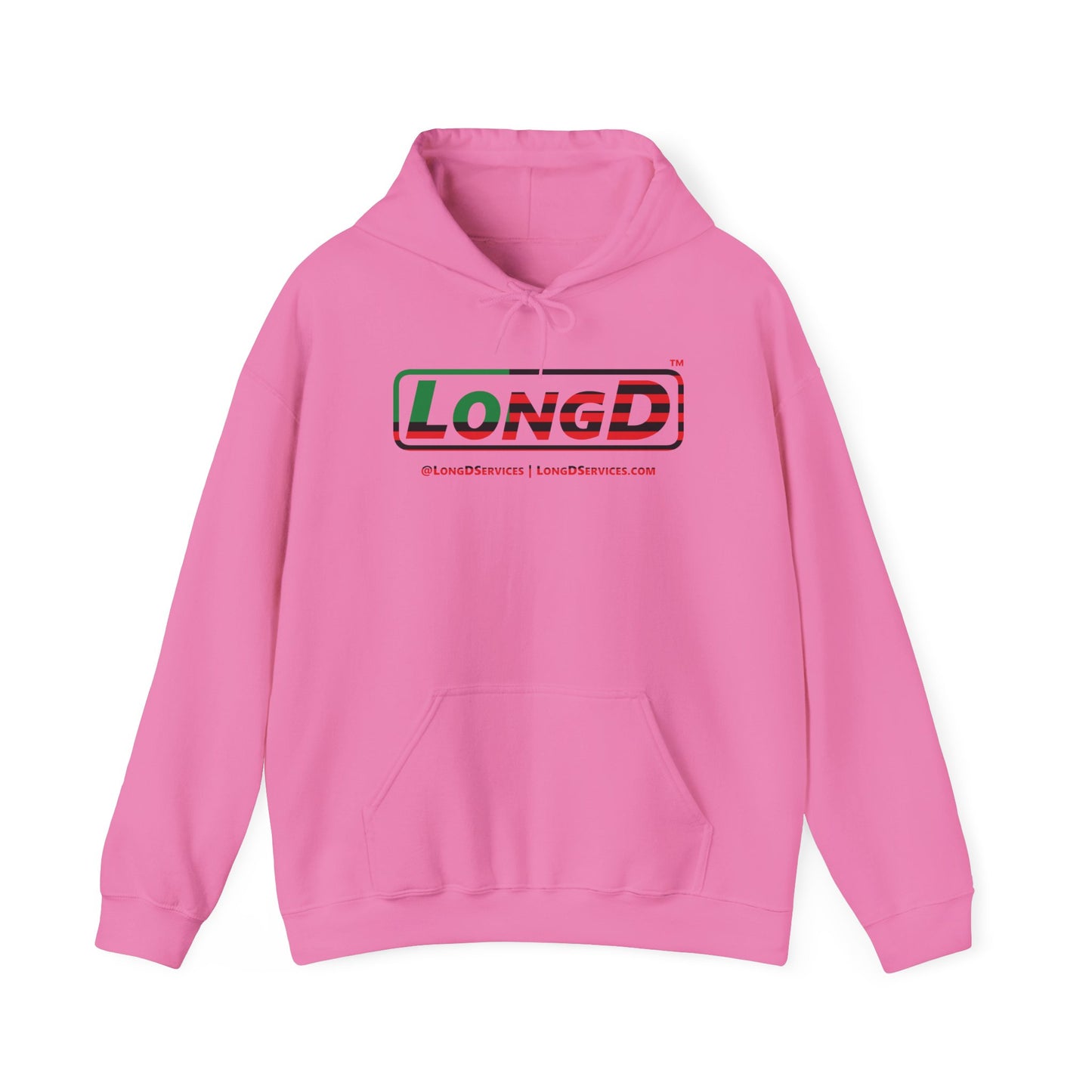 LongD® Logo Hoodie with Juneteenth positive flag