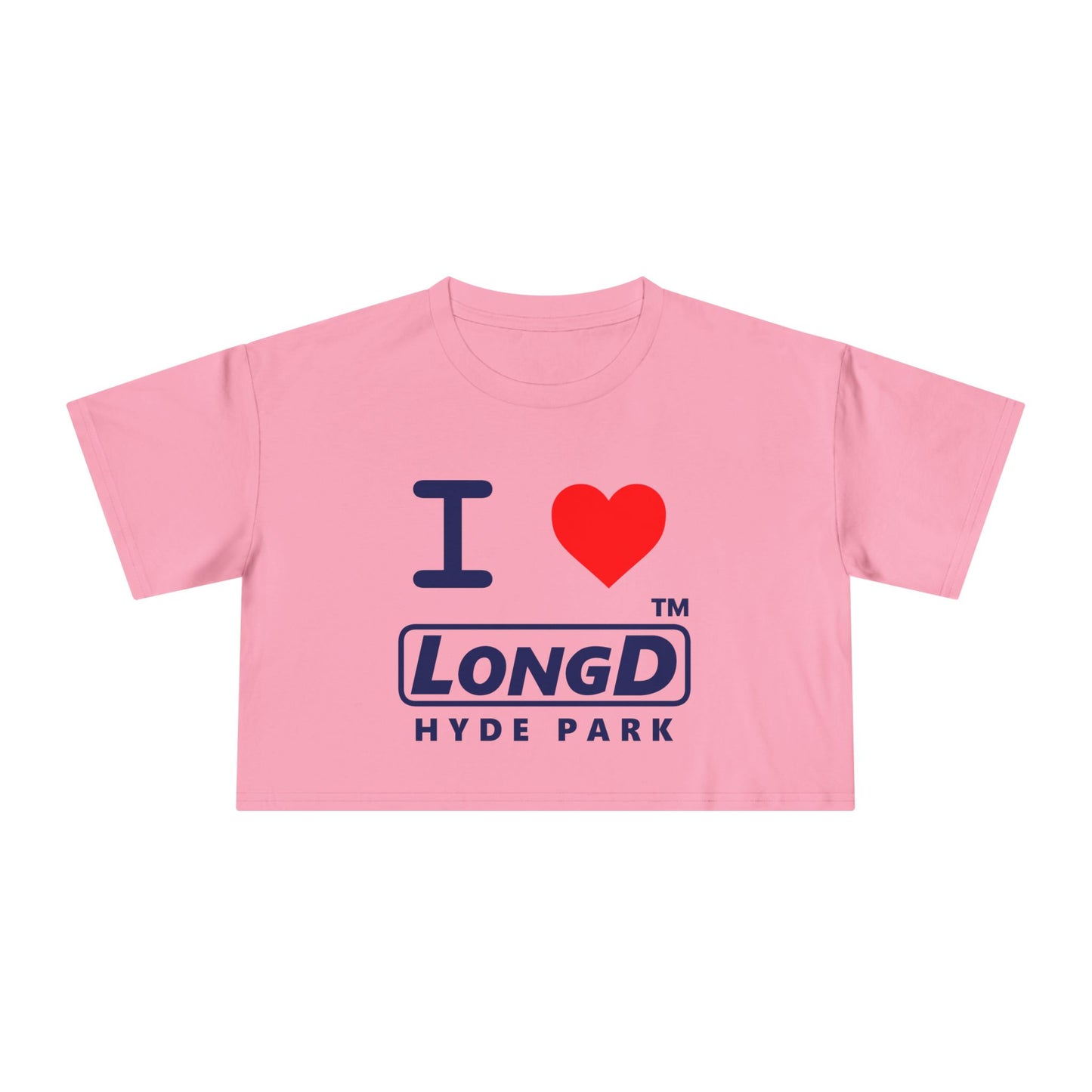 I Luv LongD Logo (Hyde Park positive official) Women's Crop Tee