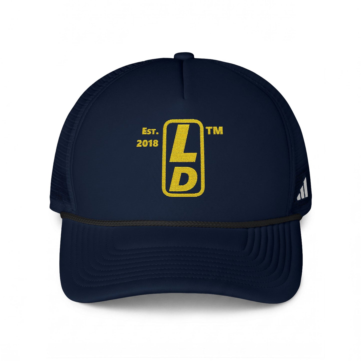 adidas reverse official basic upright initials logo trucker cap