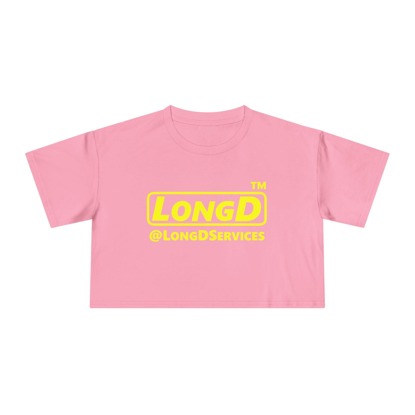 LongD Logo (Tag only positive alternate) Women's Crop Tee