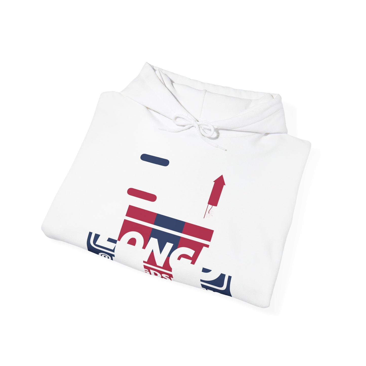 I firecracker LongD® negative 2x5 tag logo hoodie