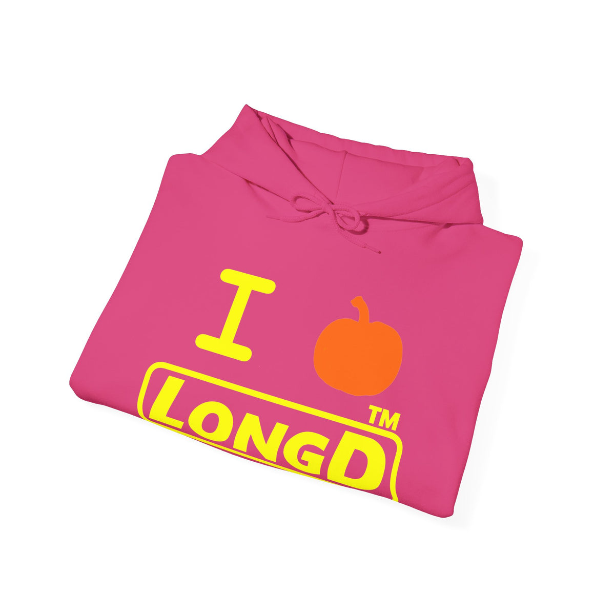 I pumpkin LongD Tag positive alternate basic Yellow (FFFF00) logo hoodie