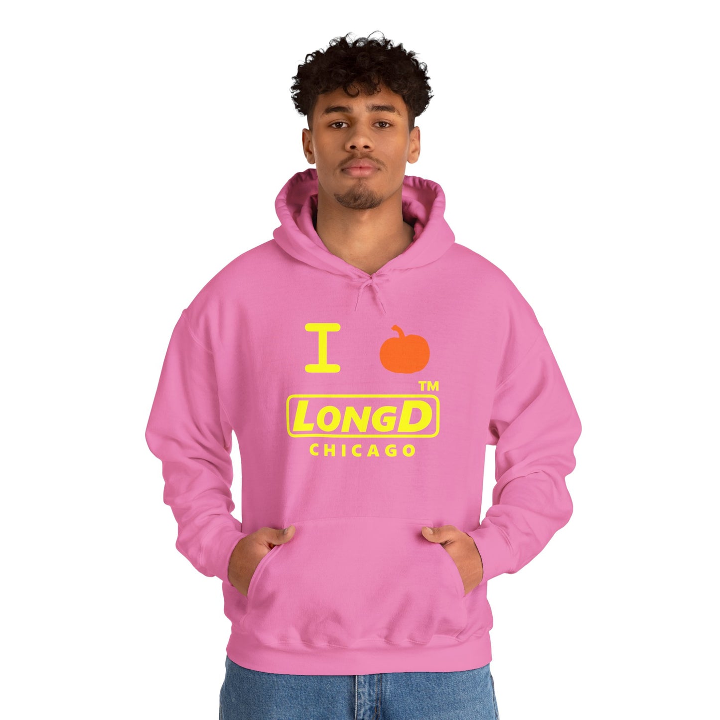 I Pumpkin LongD® Logo Hoodie yellow basic Chicago logo