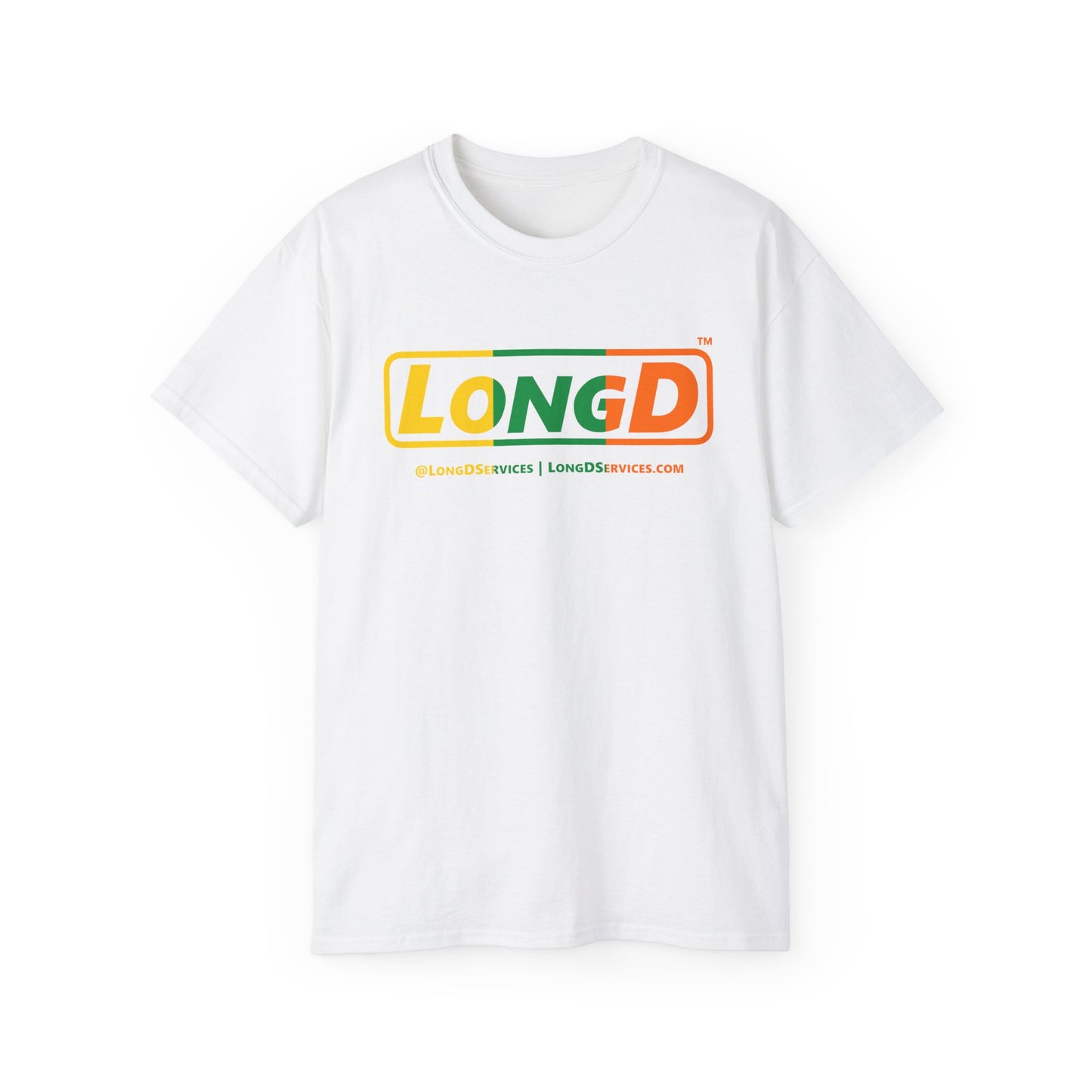 LongD® Logo Cotton Tee (St. Patrick's Day -Irish Green, Golden Yellow and Irish Orange thirds)