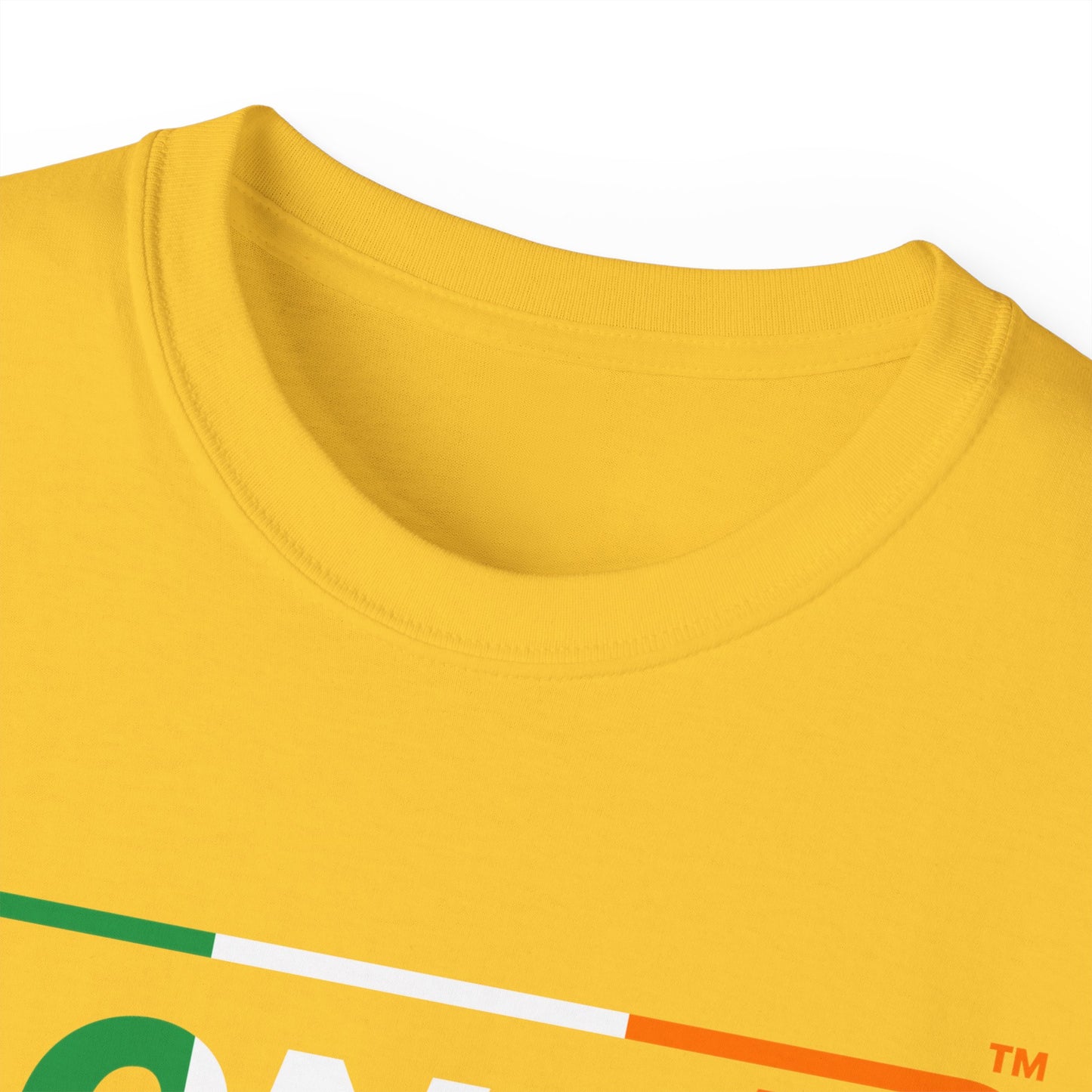 LongD® Logo Cotton Tee (St. Patrick's Day -Irish Green, White and Irish Orange thirds)
