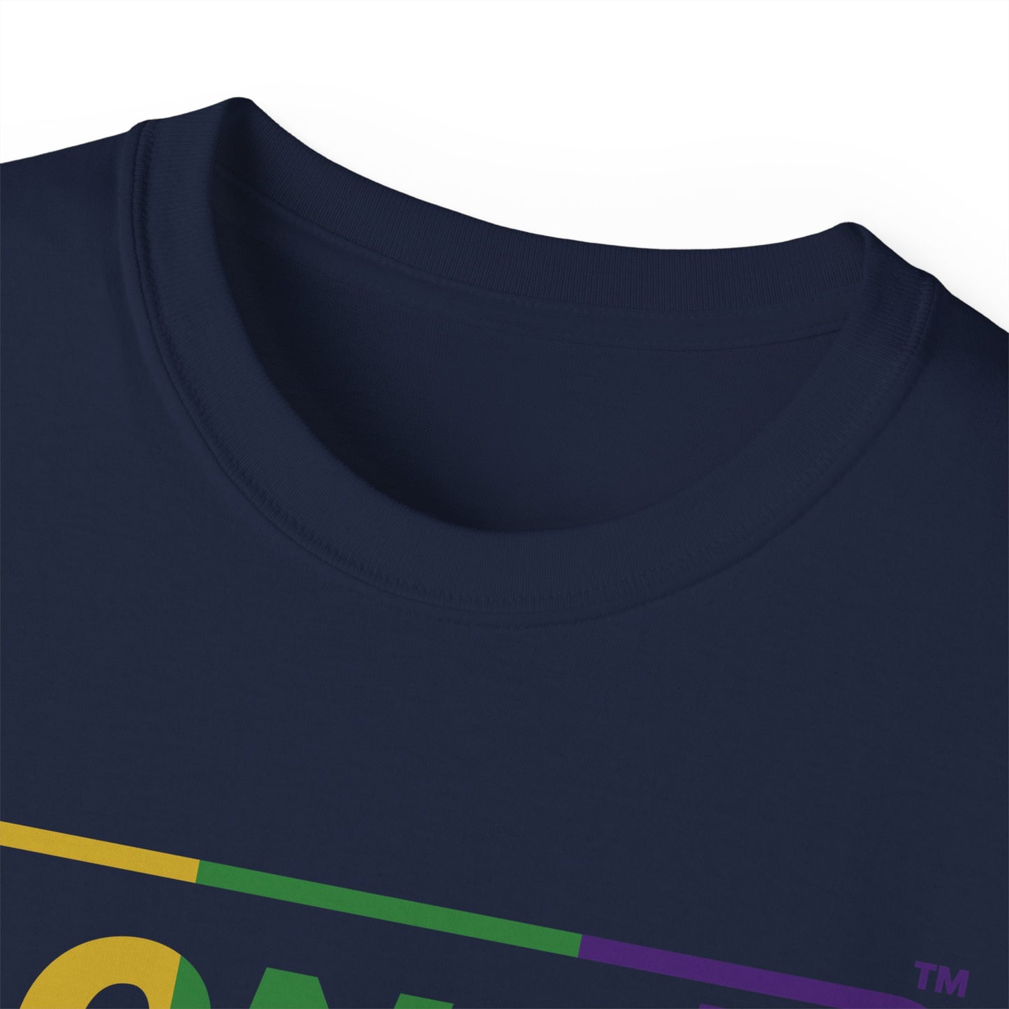 LongD® Logo Cotton Tee (Mardi Gras colored text)