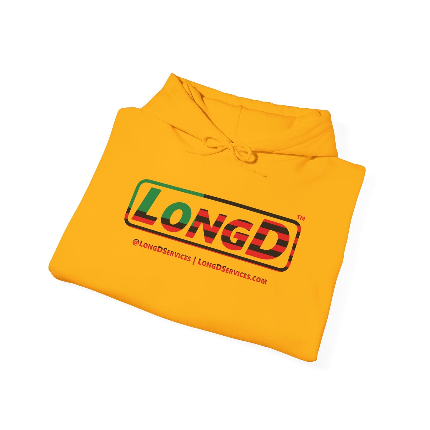 LongD® Logo Hoodie with Juneteenth positive flag
