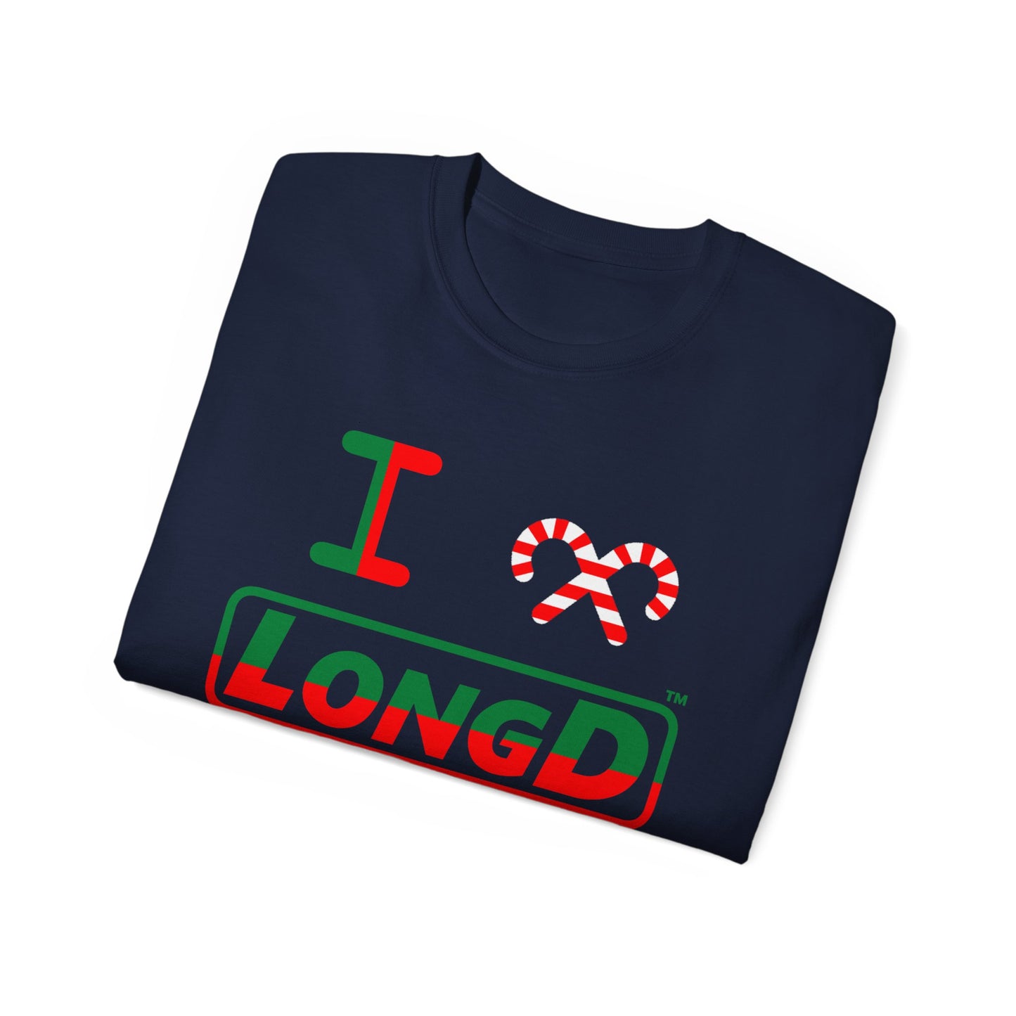 I Candy Cane LongD Logo Cotton Tee (half split)
