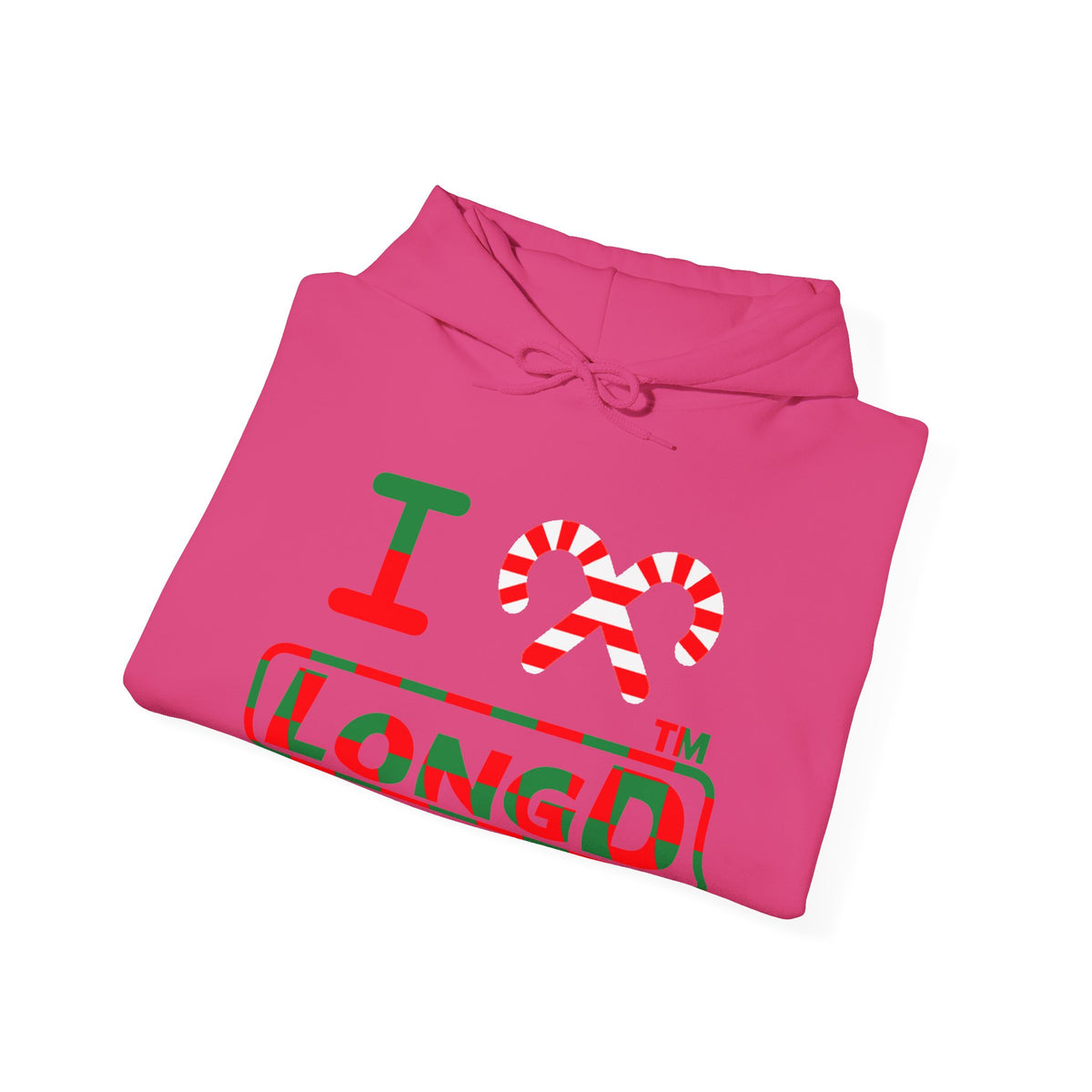 I candy cane LongD Hyde Park positive checkered logo hoodie