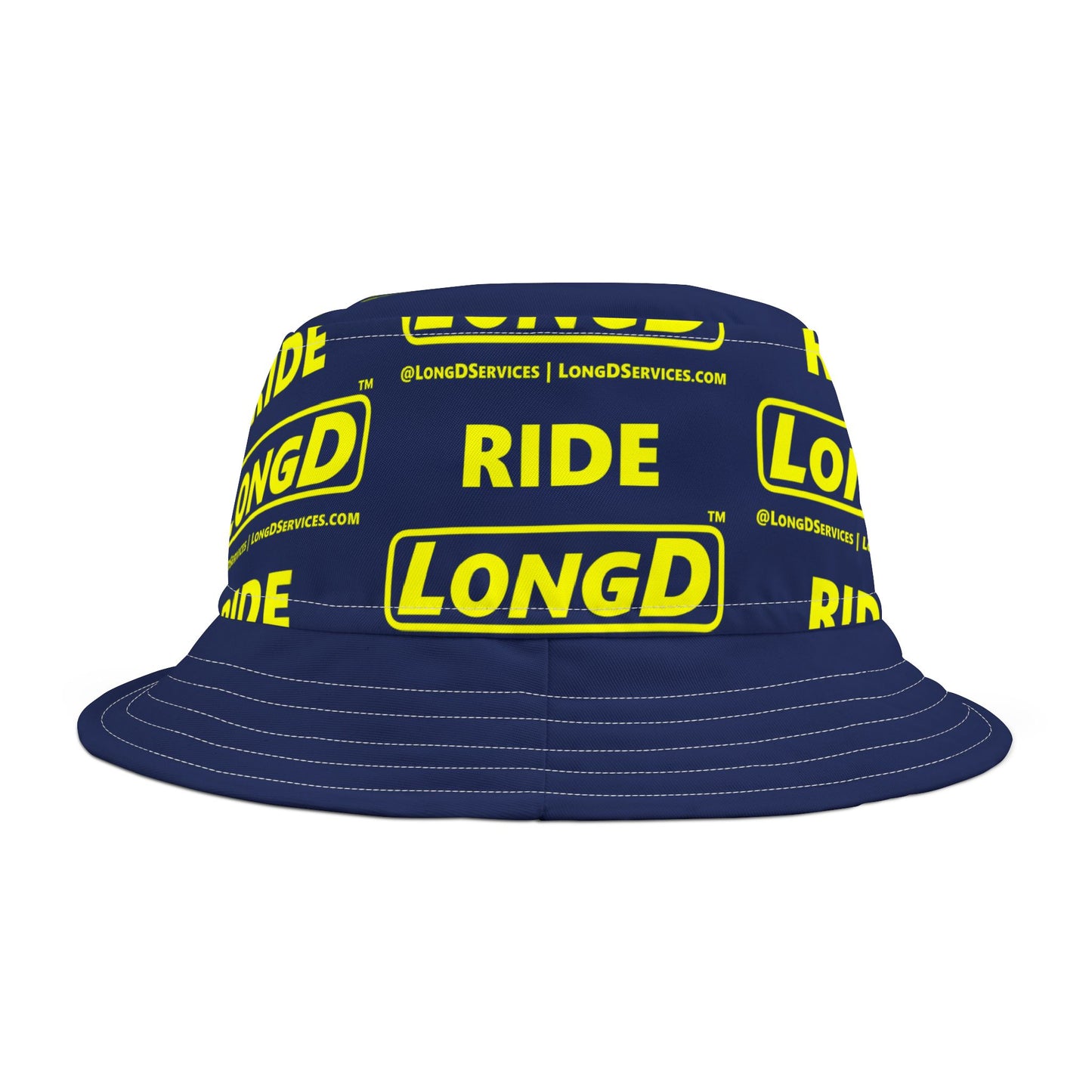Repeat Grid of Ride LongD Reverse Logo Bucket Hat