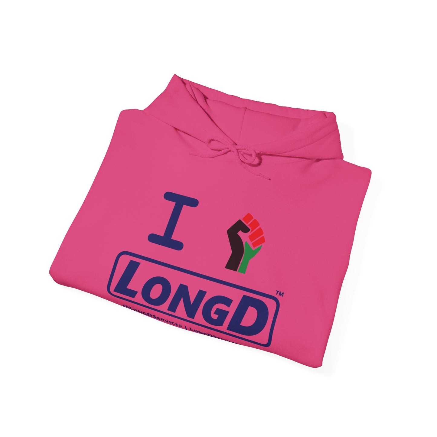 I Fist LongD® Official Logo Hoodie with Juneteenth multicolored fist
