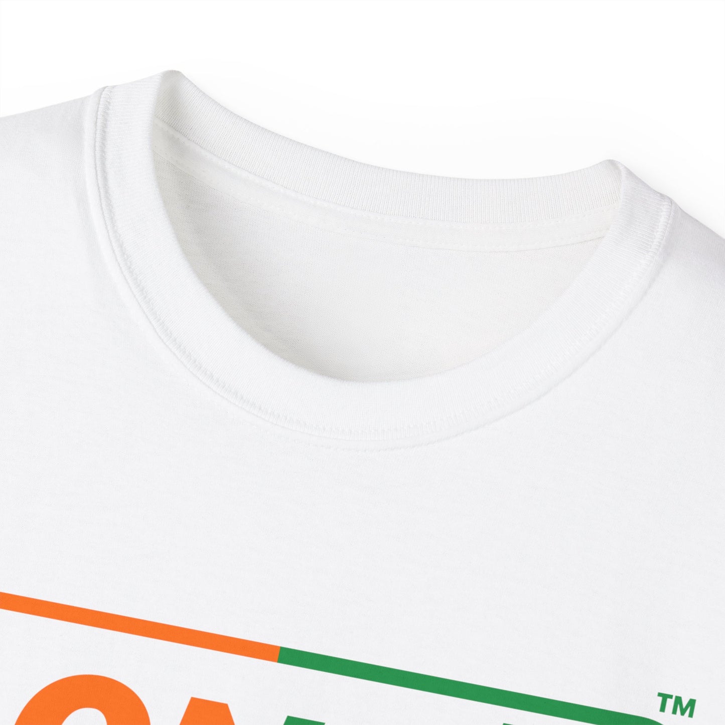 LongD® Logo Cotton Tee (St. Patrick's Day -Irish Green and Irish Orange right-left split0