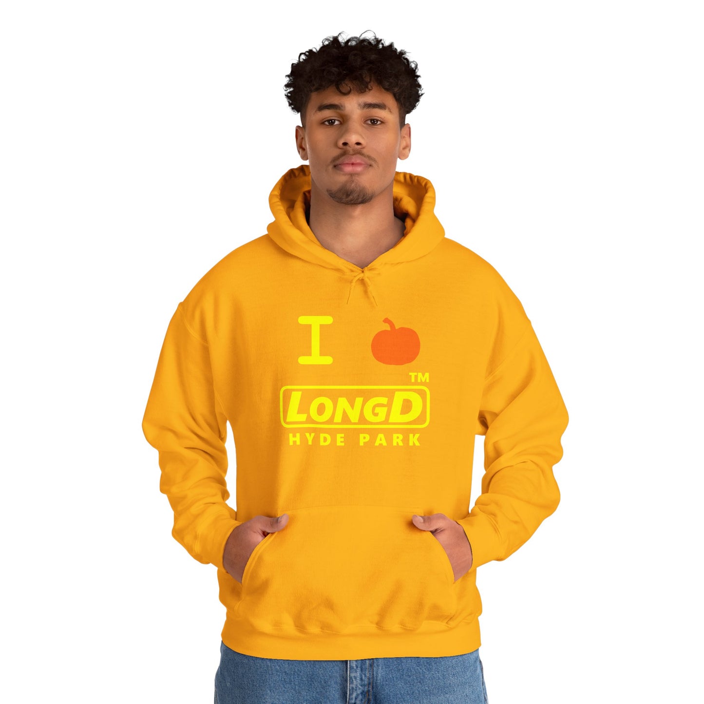 I Pumpkin LongD® Logo Hoodie yellow basic Hyde Park logo