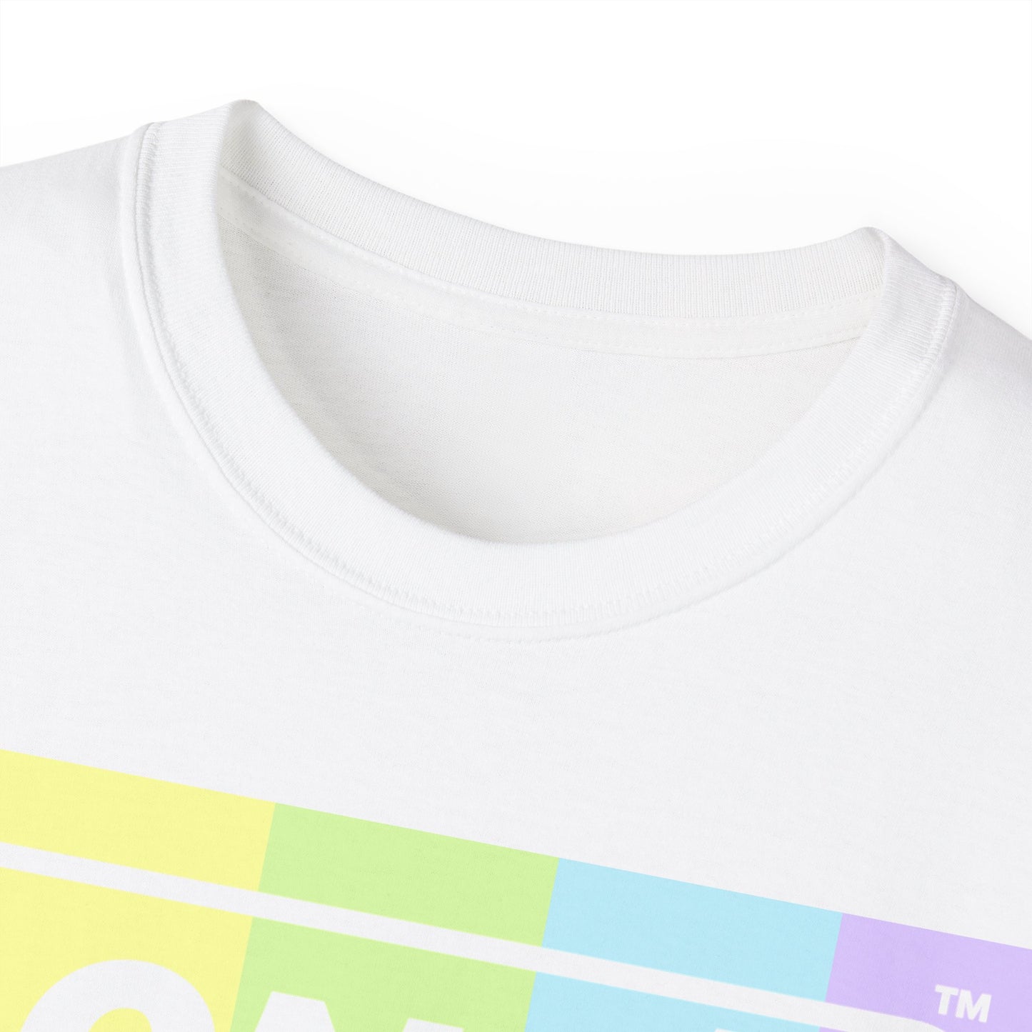 LongD® Logo Cotton Tee (Easter pastel spectrum in negative text)
