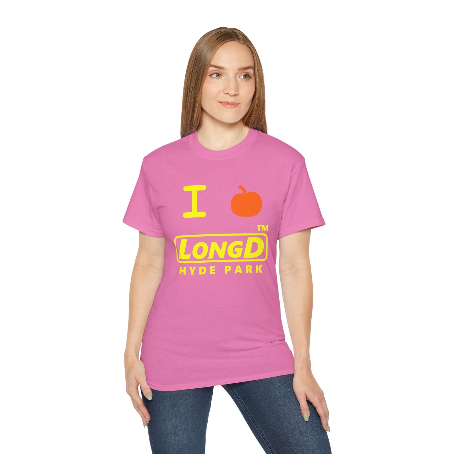 I Pumpkin LongD® Logo Cotton Tee positive yellow basic Hyde Park logo