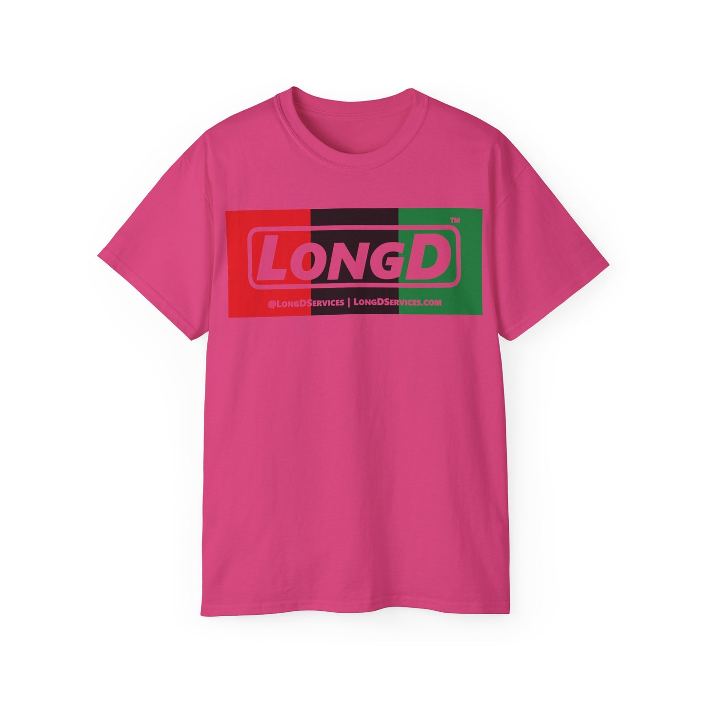 LongD® Logo Cotton Tee Juneteenth negative thirds text