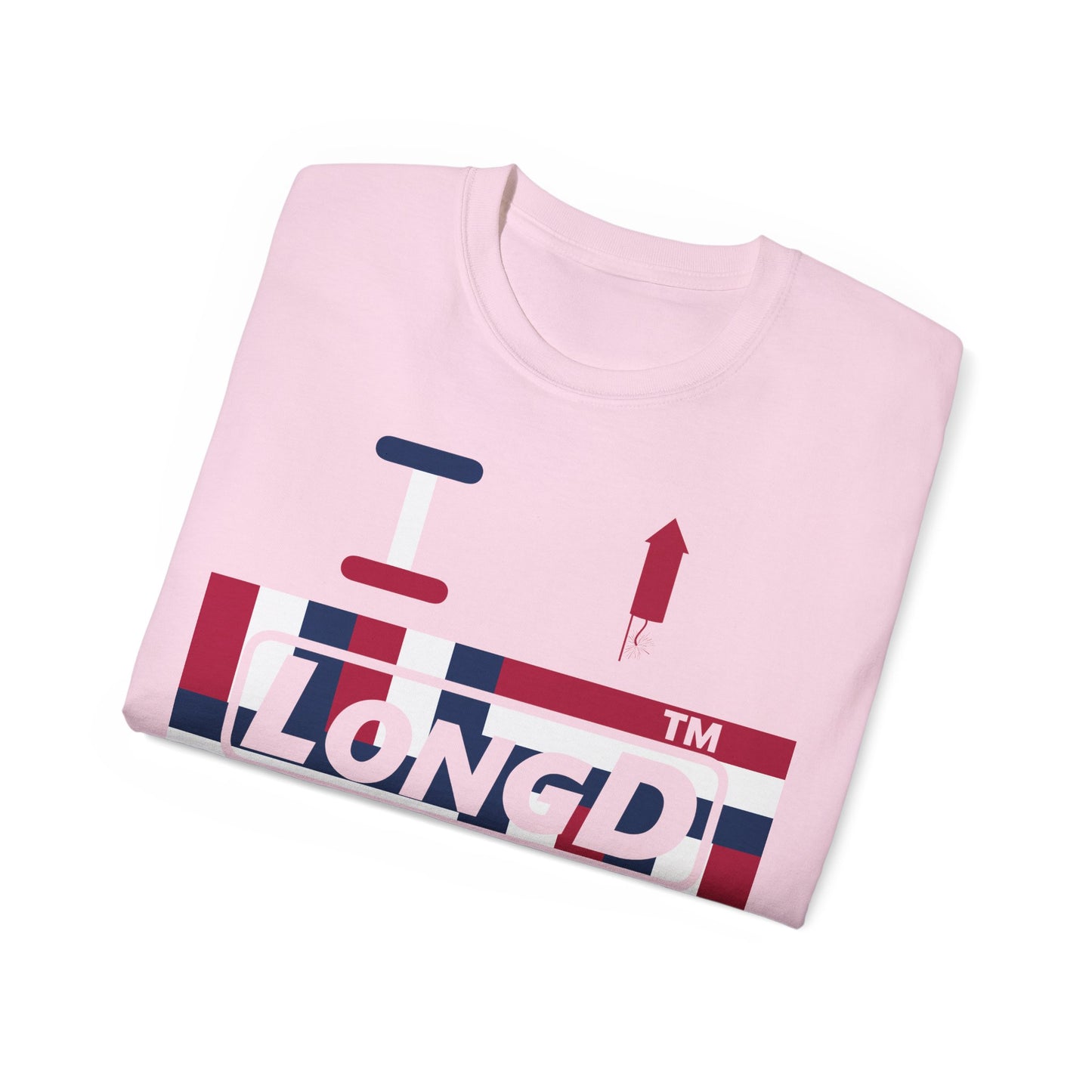 I firecracker LongD negative modified windmill tag logo cotton tee