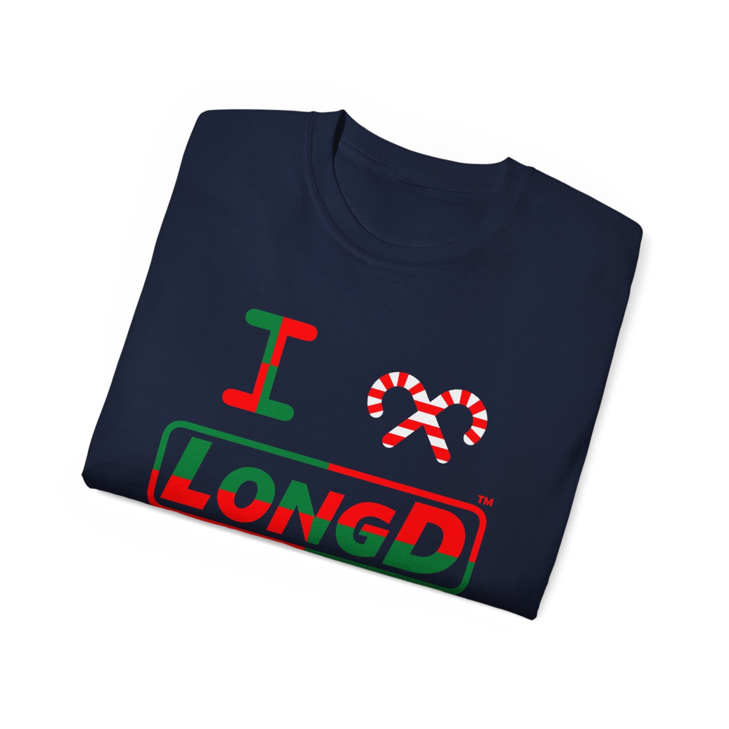 I Candy Cane LongD Logo Cotton Tee (quarter split)