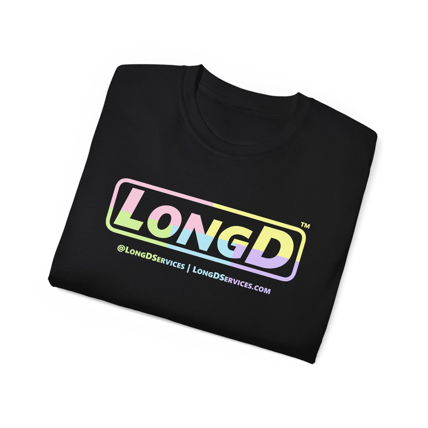 LongD® Logo Cotton Tee (Easter pastel variety in positive text)