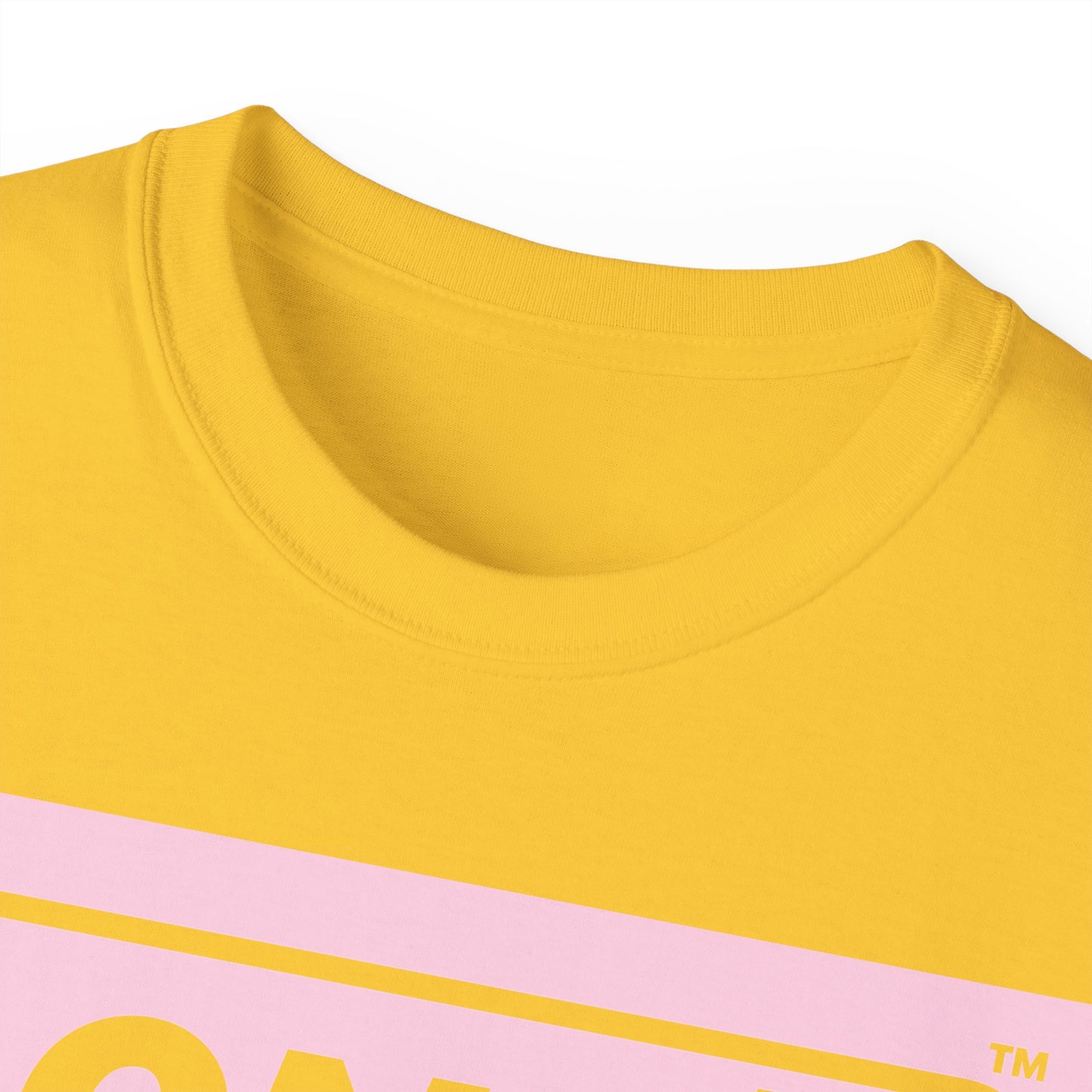 LongD® Logo Cotton Tee (Easter pastel pink negative text)