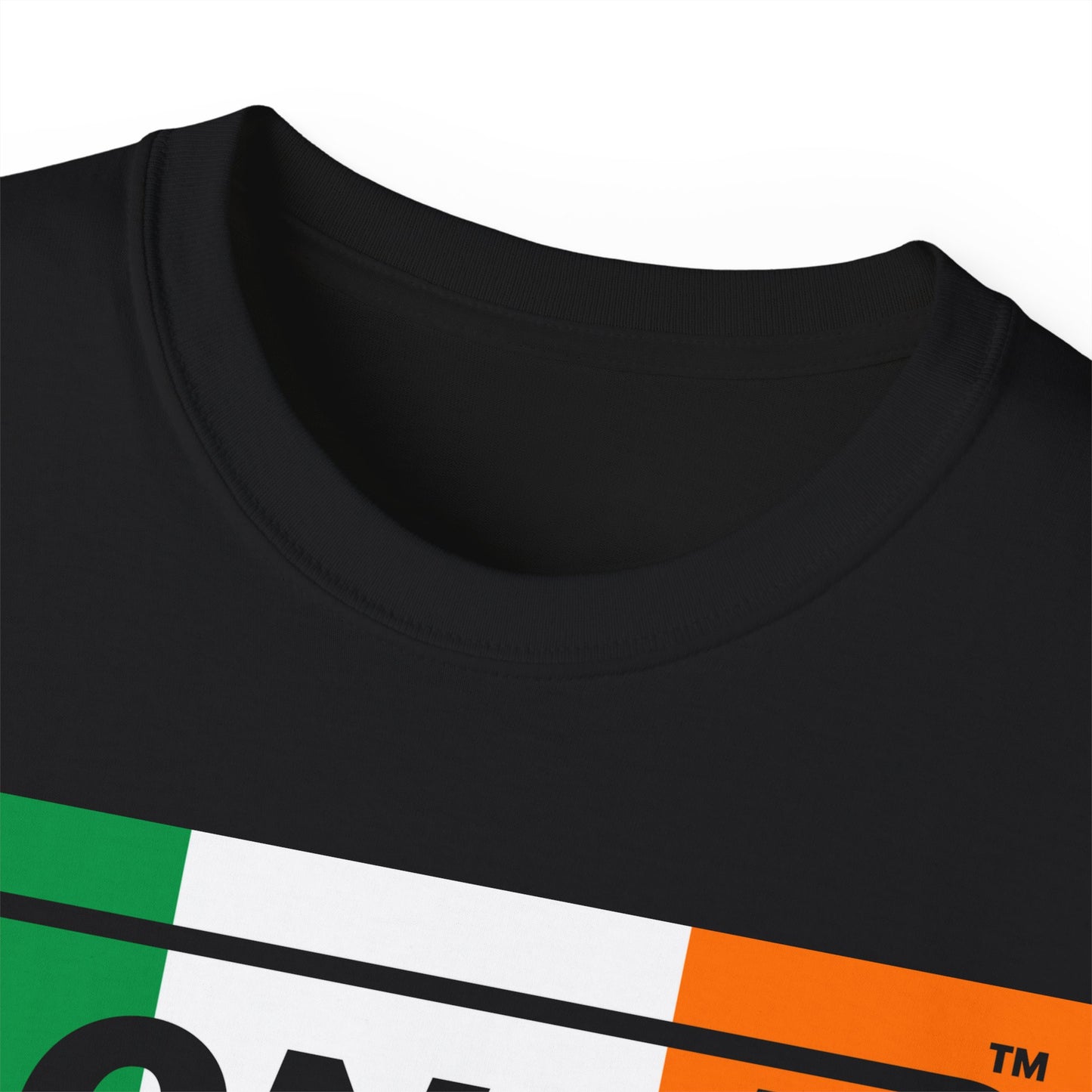 LongD® Logo Cotton Tee (St. Patrick's Day -Irish Green, White and Irish Orange negative thirds)
