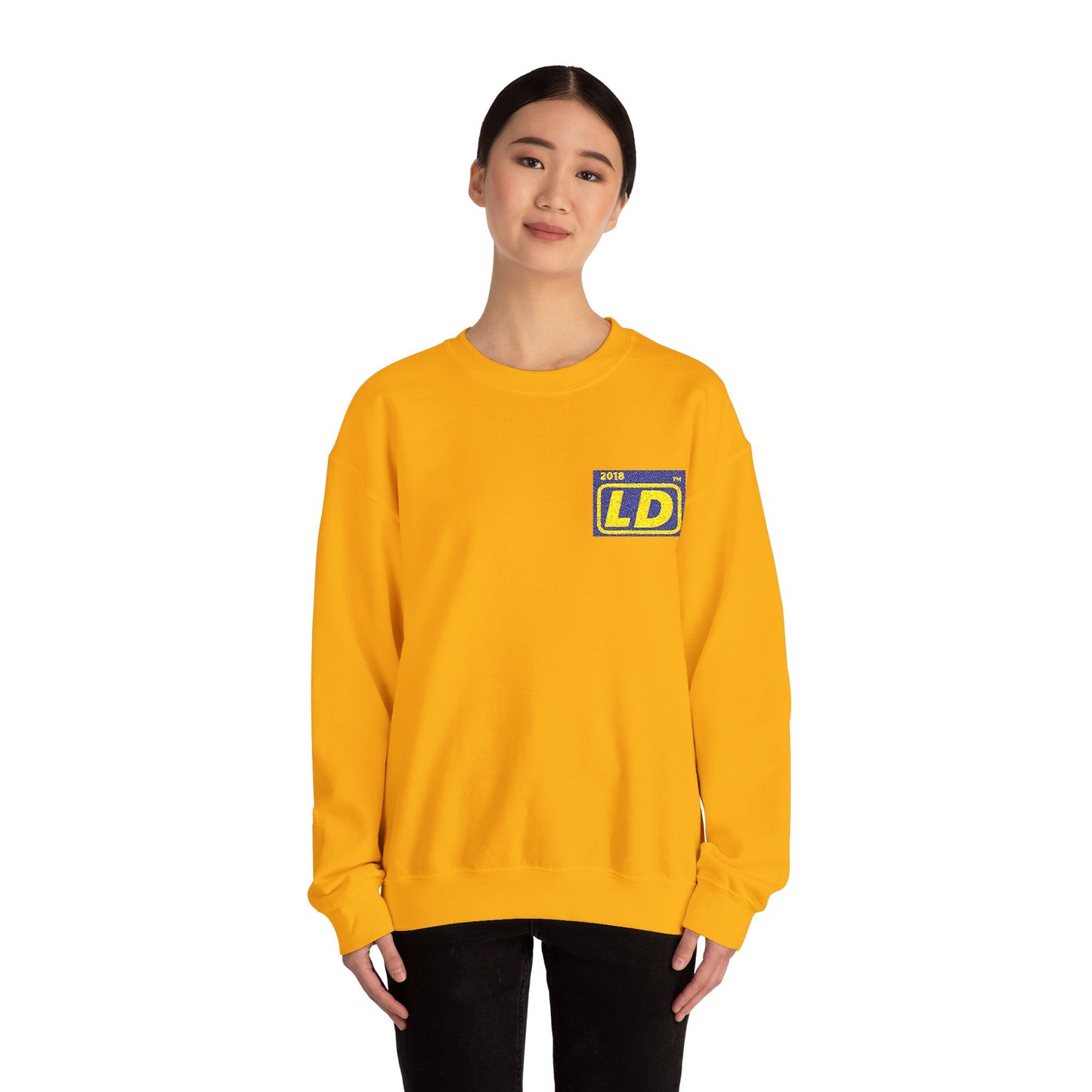 Embroidered Unisex Heavy Blend™ Crewneck Sweatshirt reverse logo initials