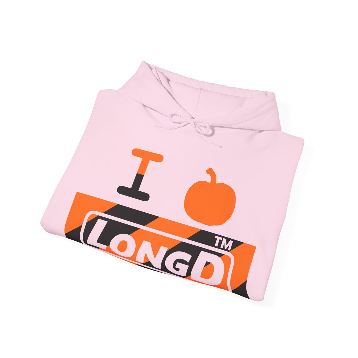 I pumpkin LongD Tag-domain negative original diagonal 6-striped logo hoodie