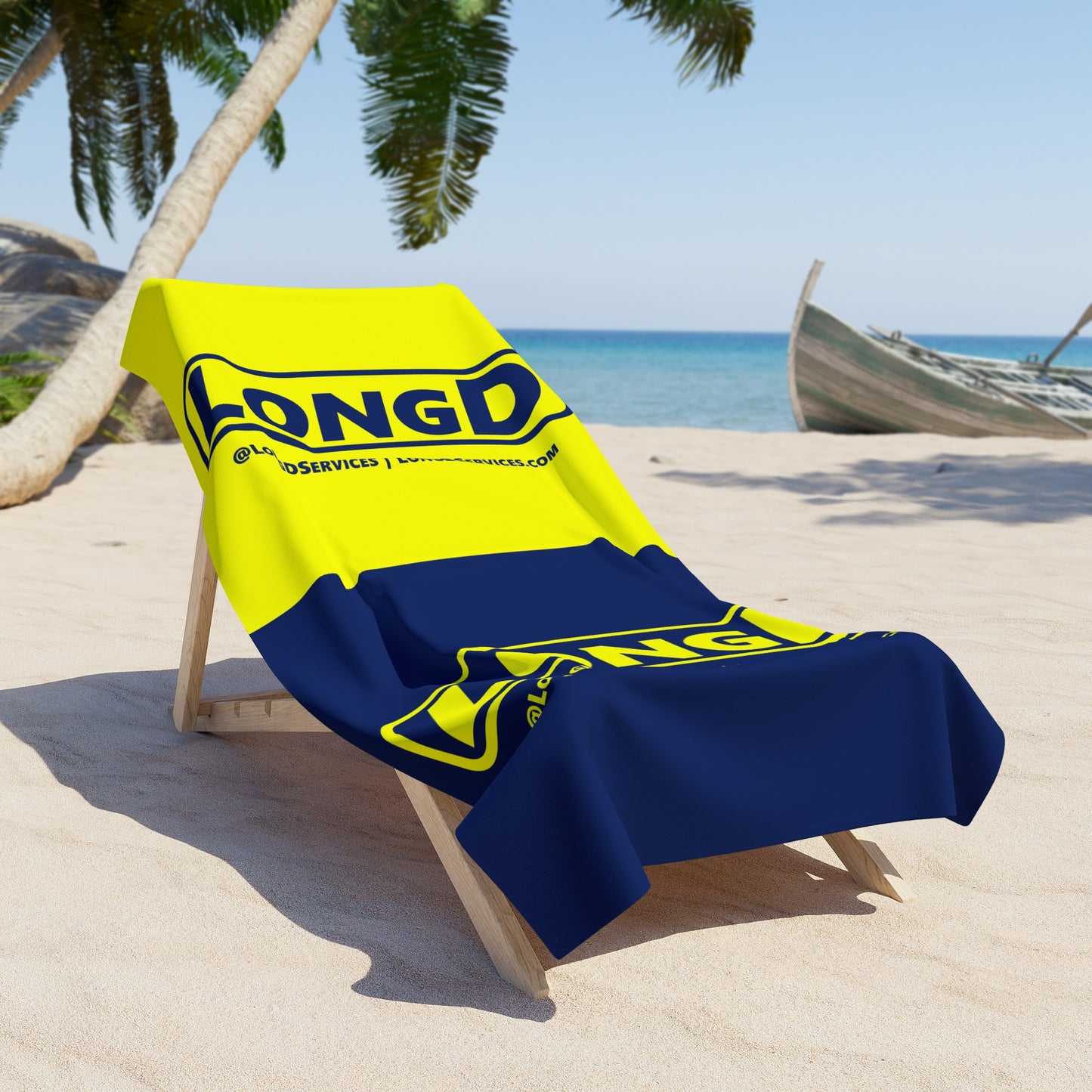 LongD Parallel Logos Beach Towel