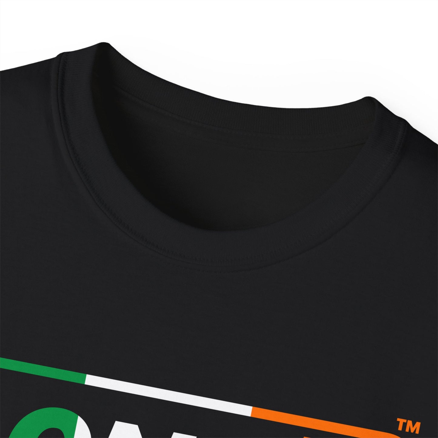 LongD® Logo Cotton Tee (St. Patrick's Day -Irish Green, White and Irish Orange thirds)
