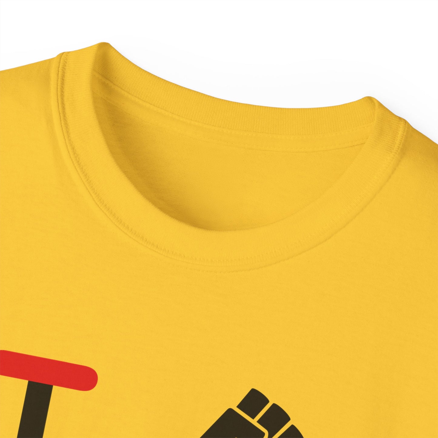 I Fist LongD® Logo Cotton Tee Juneteenth black fist positive top negative bottom text