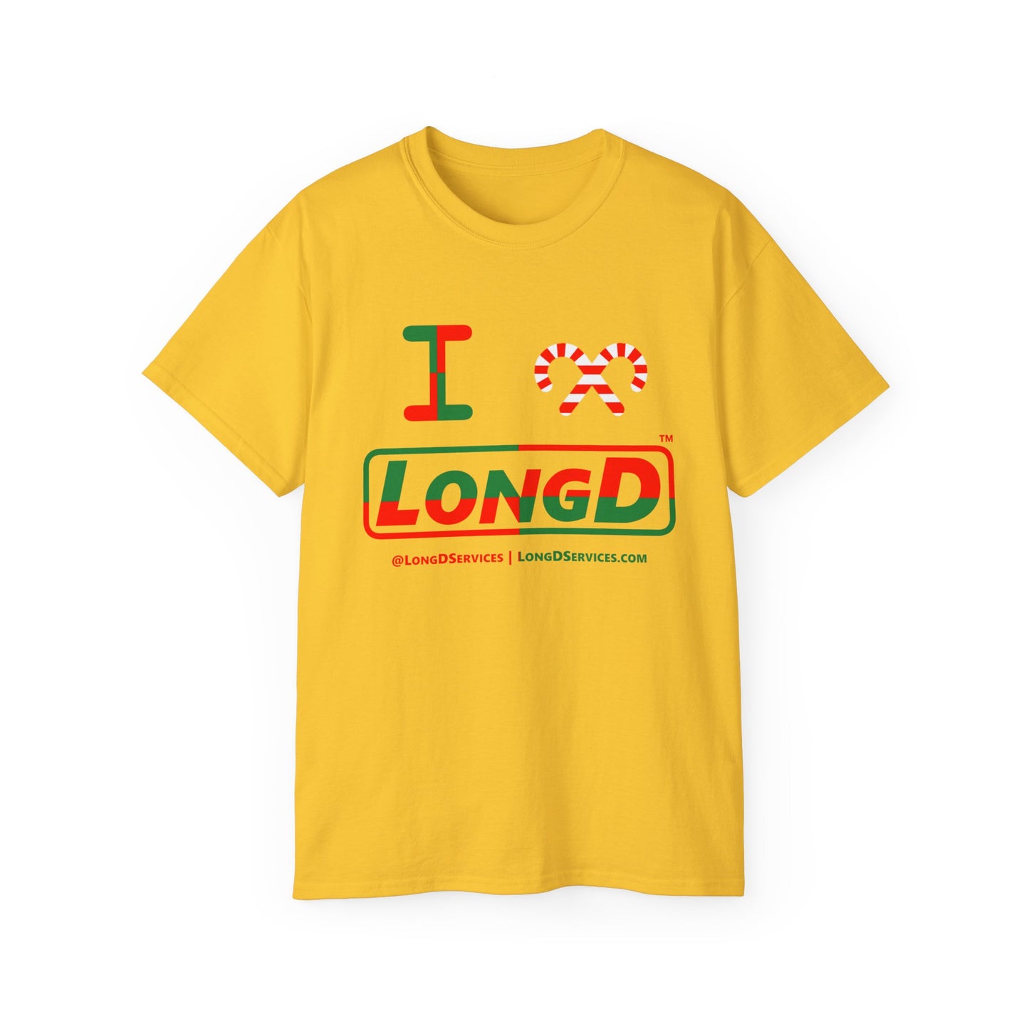 I Candy Cane LongD Logo Cotton Tee (quarter split)