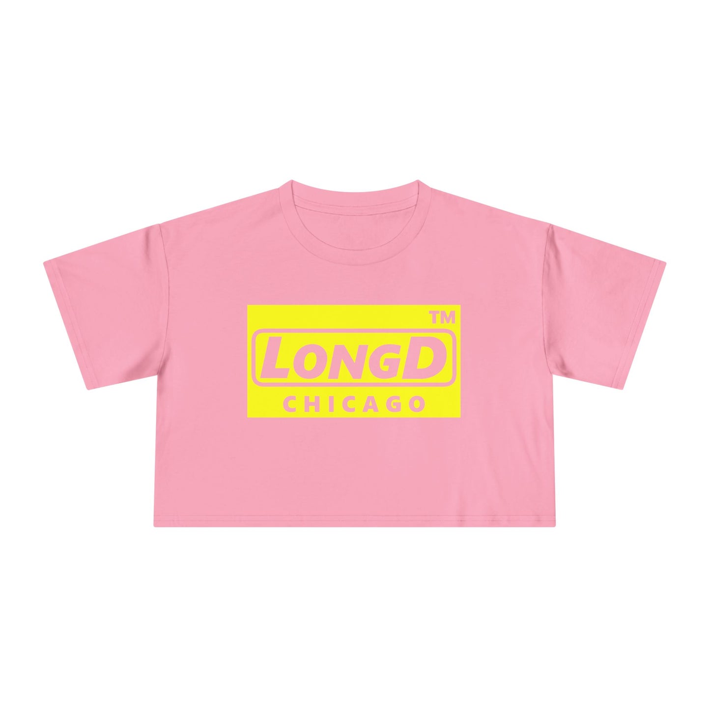 LongD Logo (Chicago negative alternate) Women's Crop Tee