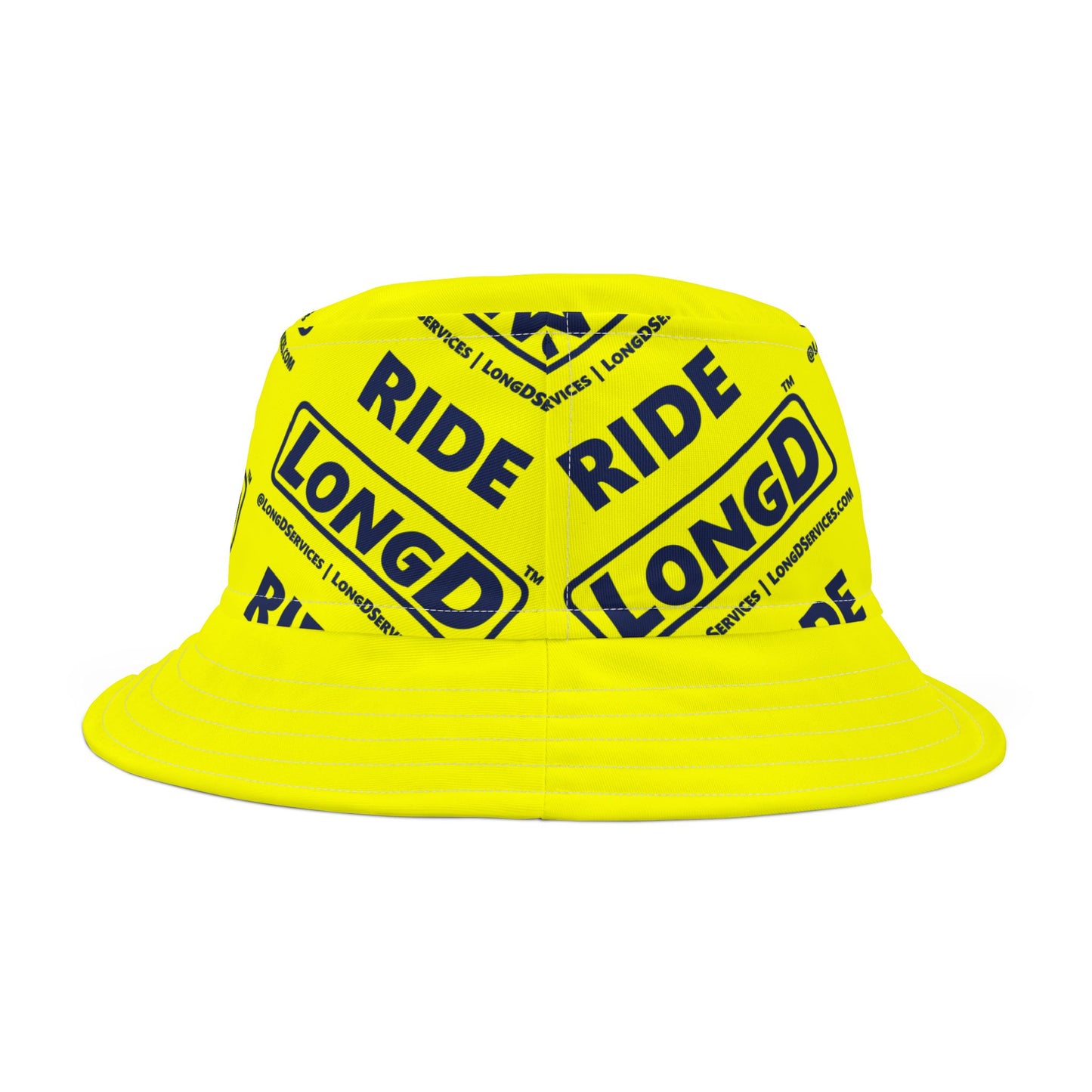Repeat Grid of Ride LongD Official Logo Bucket Hat