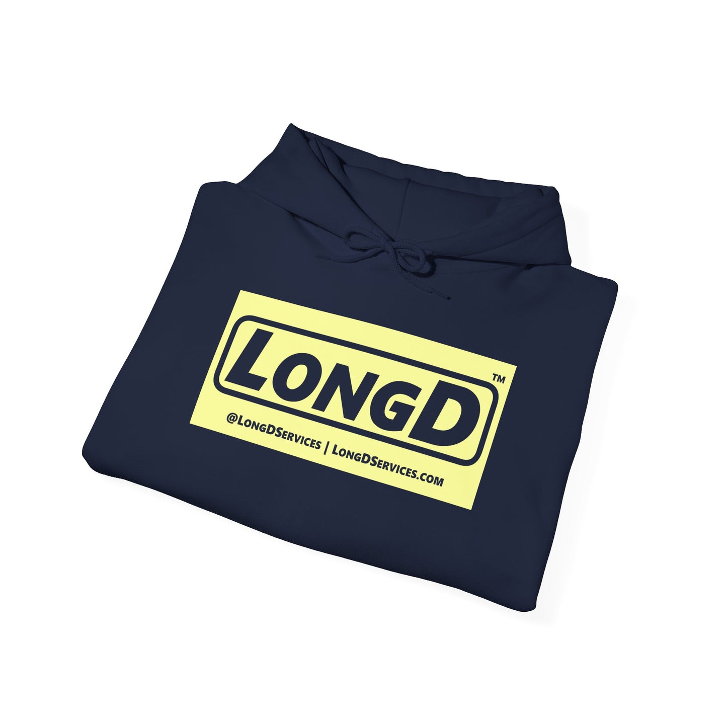 LongD® Logo Hoodie pastel negative yellow text