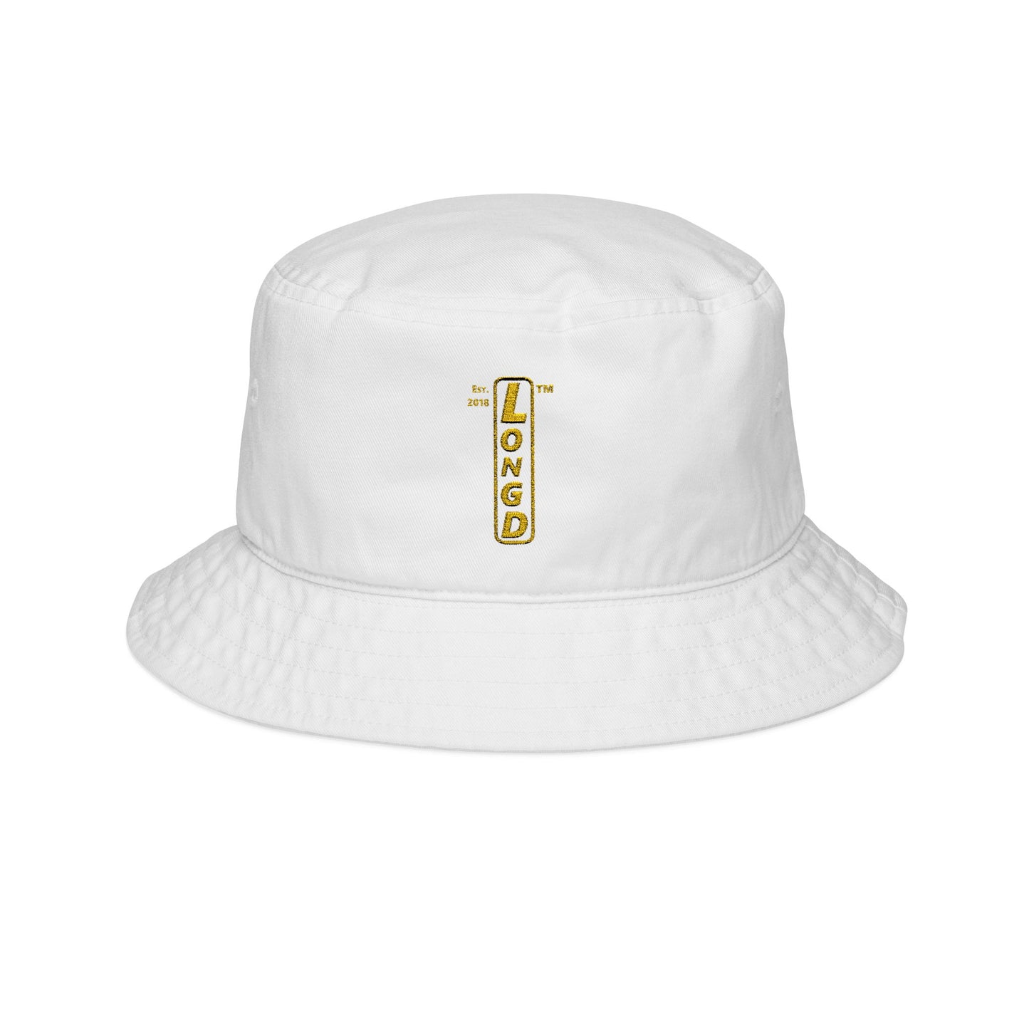 Embroidered alternate basic upright logo bucket hat