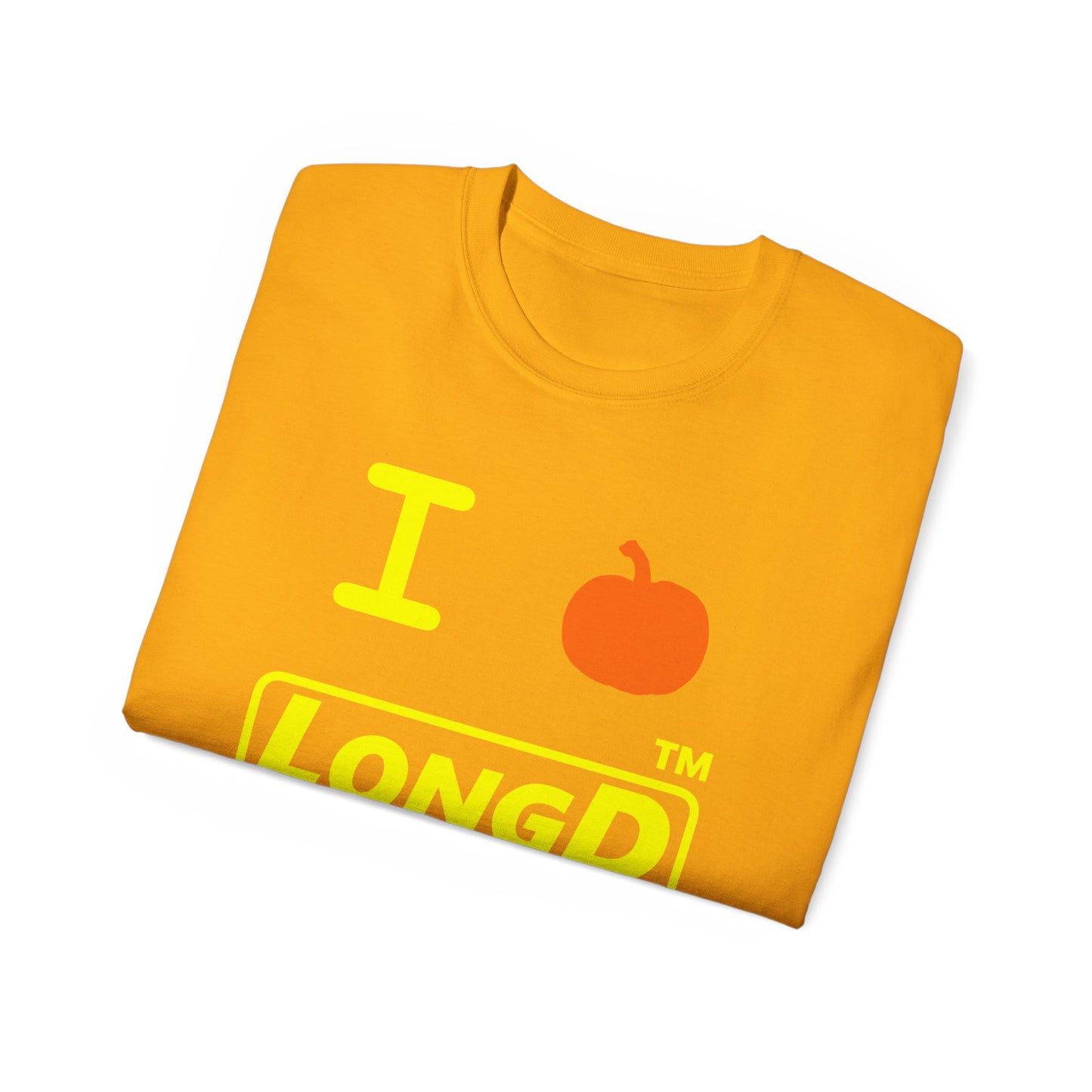 I Pumpkin LongD® Logo Cotton Tee positive yellow basic Chicago logo