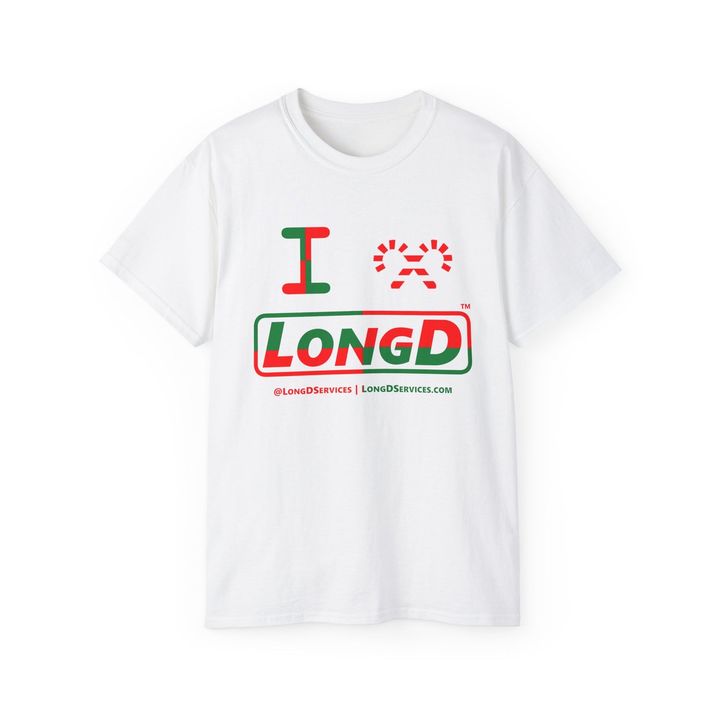 I Candy Cane LongD Logo Cotton Tee (quarter split)